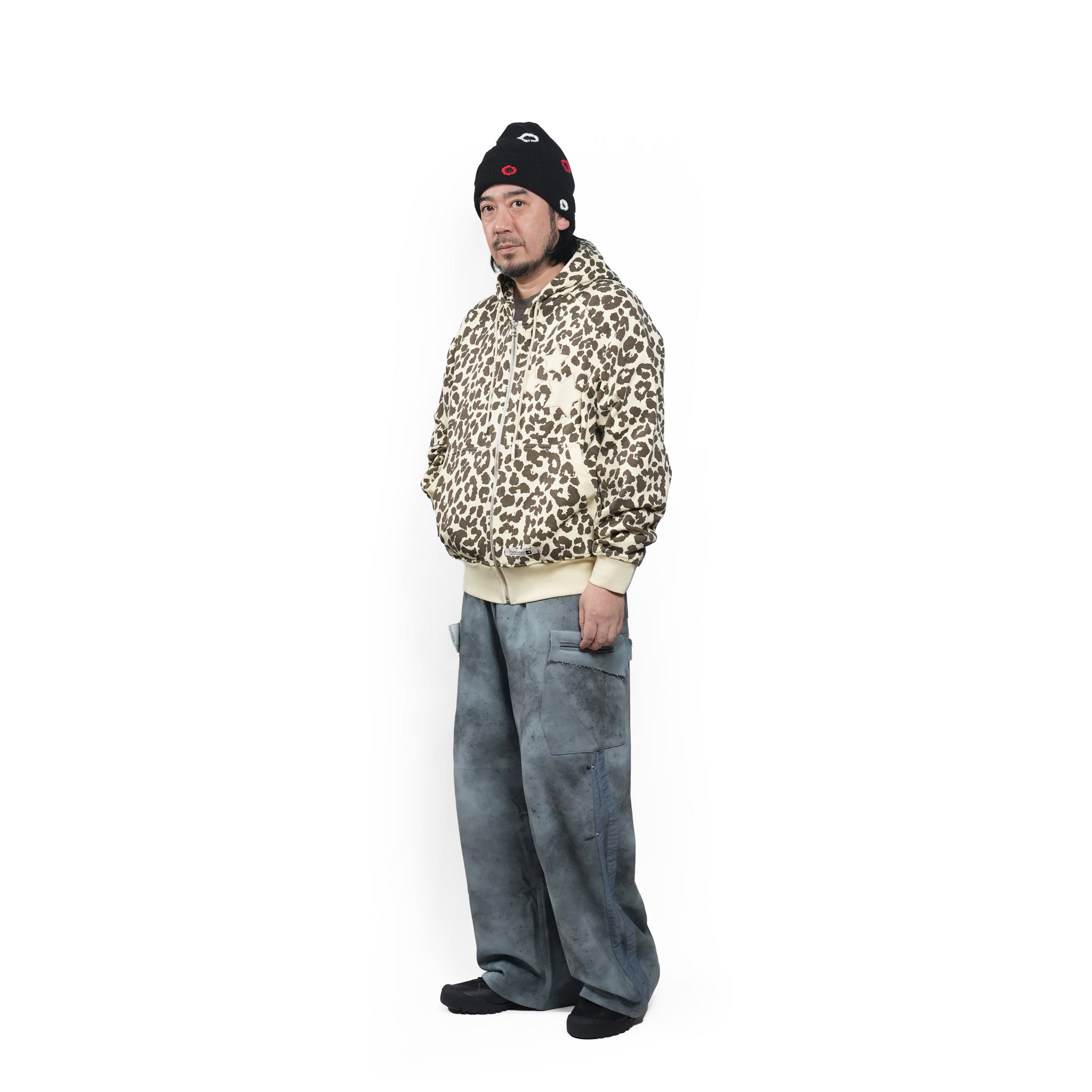 Star zip-up – Leopard | PLATEAU STUDIO
