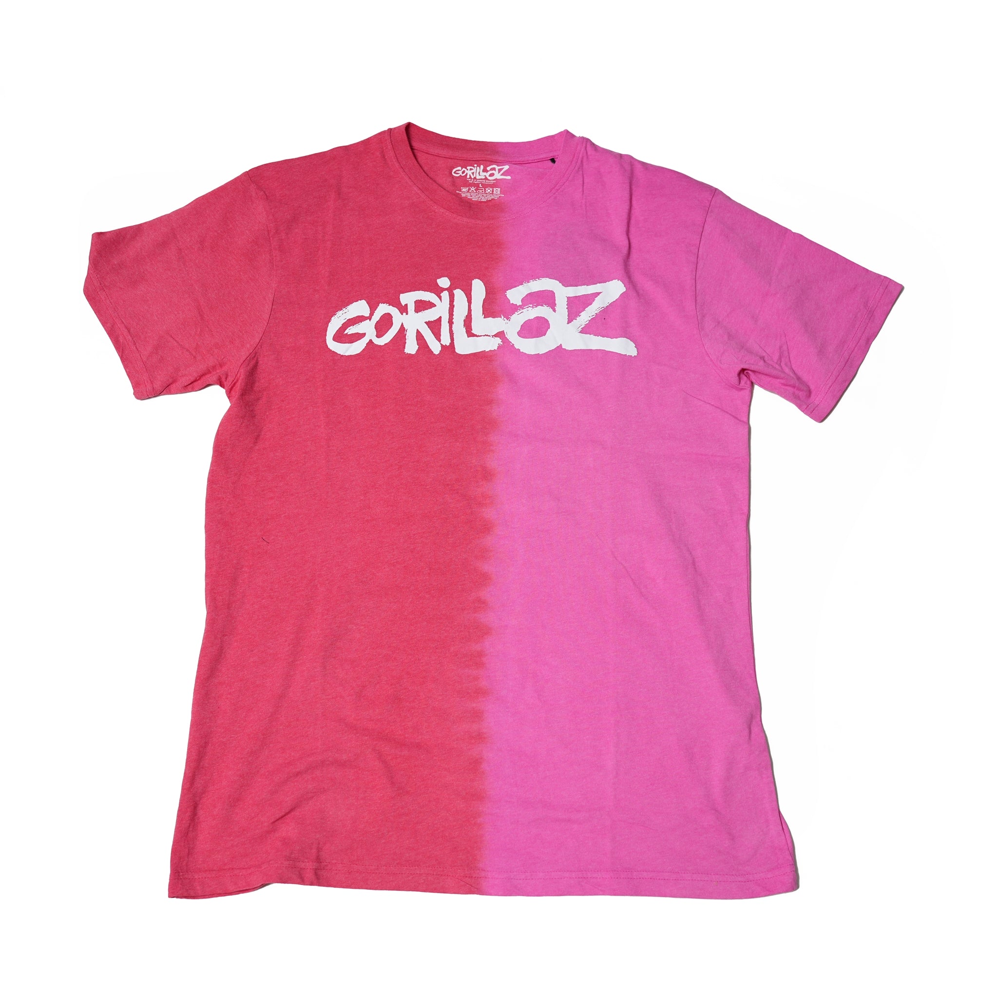 Name:Gorillaz_Two-Tone Brush Logo_Uni_RED_Dip-Dye【ROCK OFF】【ネコポス選択可能】