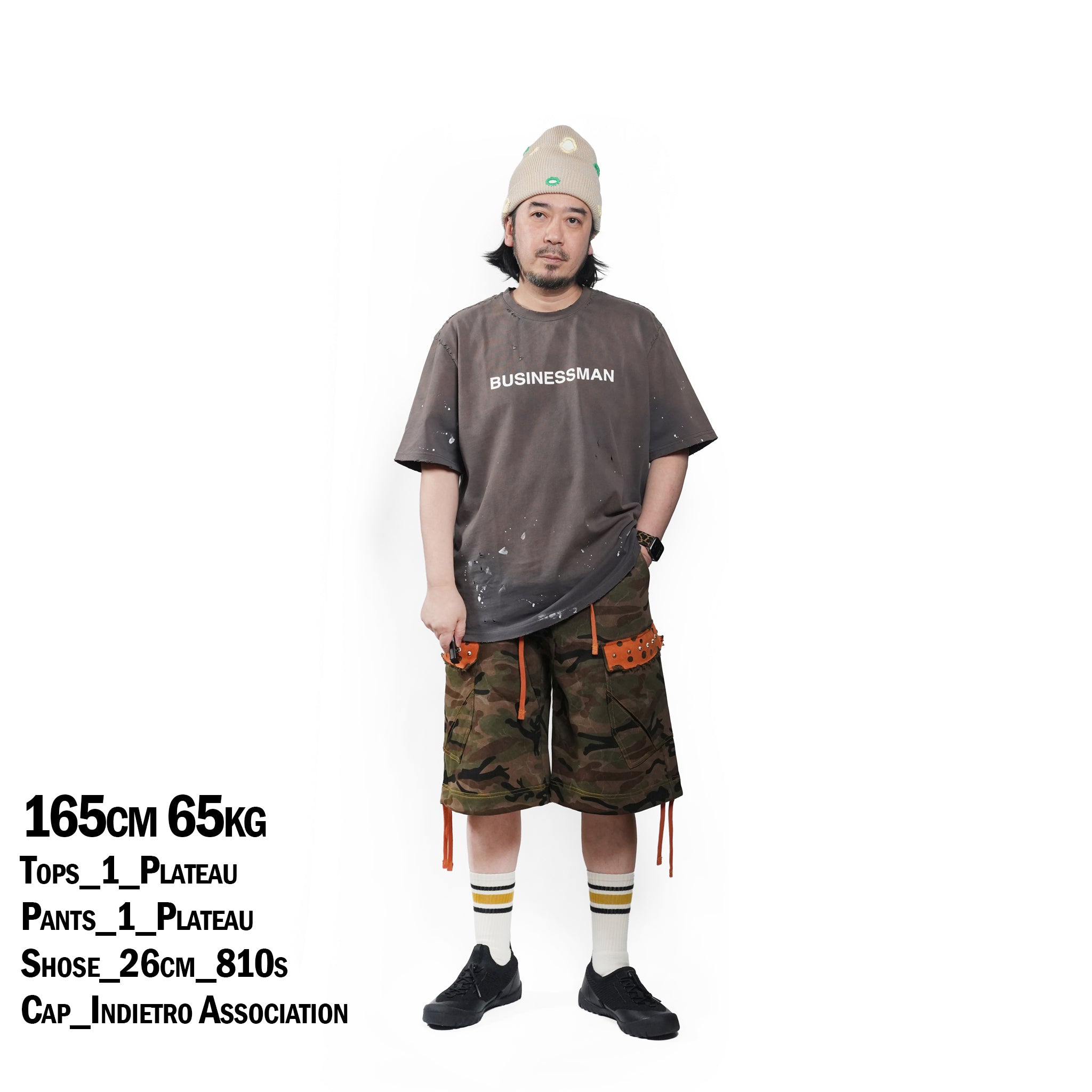 Camo sweat shorts – Washed Camo | PLATEAU STUDIO