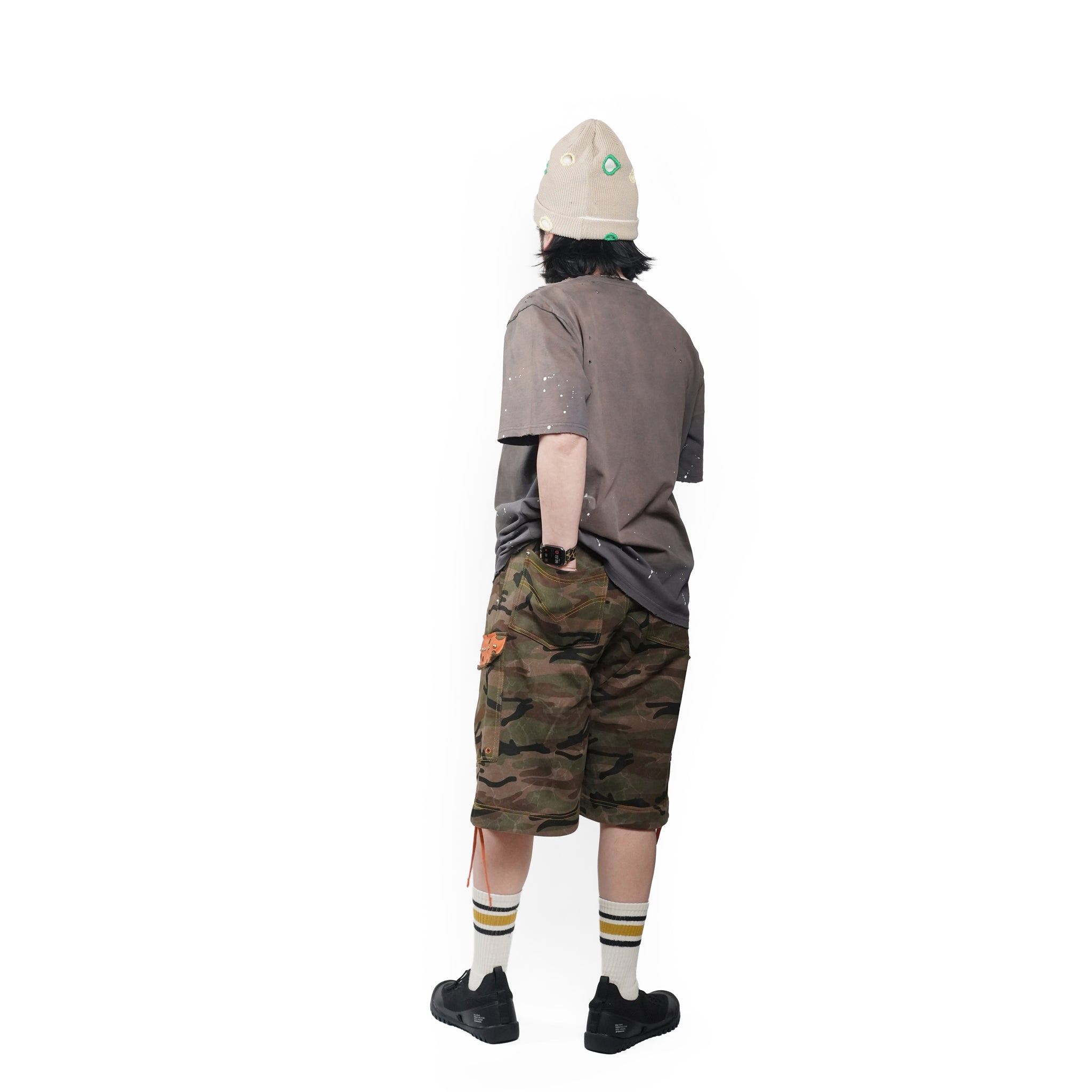 Camo sweat shorts – Washed Camo | PLATEAU STUDIO
