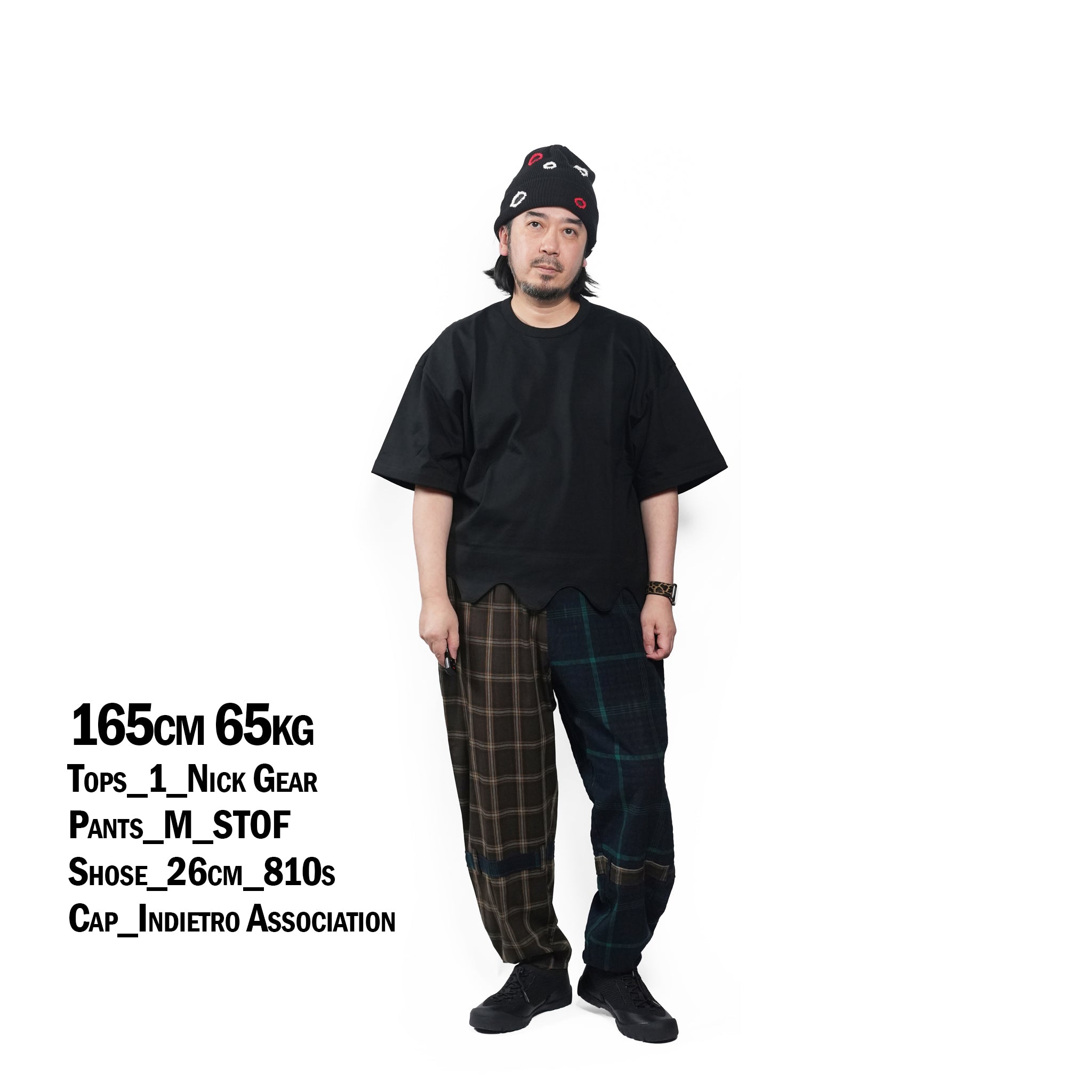 MIX CHECK BONTAGE PANTS– Black | STOF