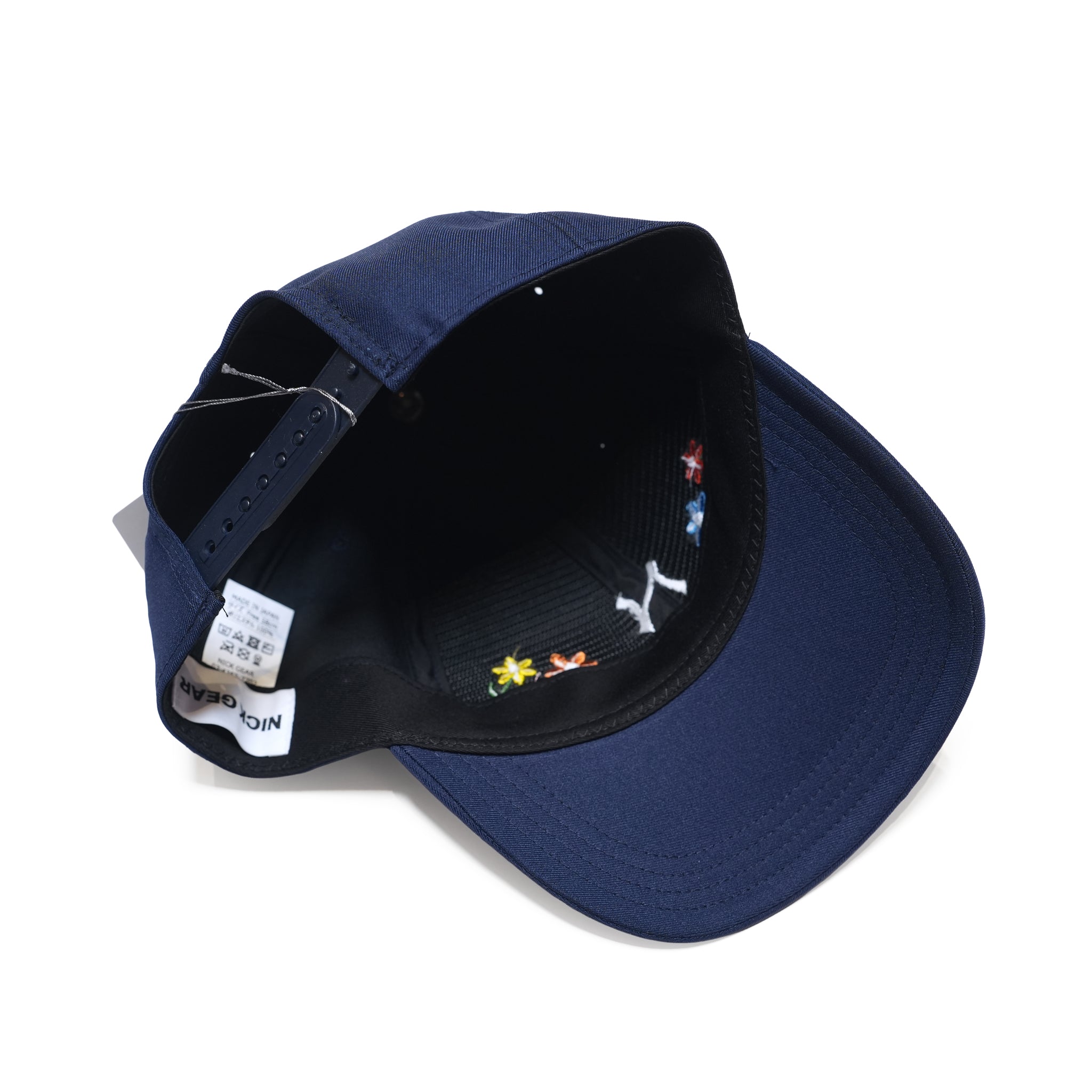 Mini Logo Flower Cap – Navy | NICK GEAR