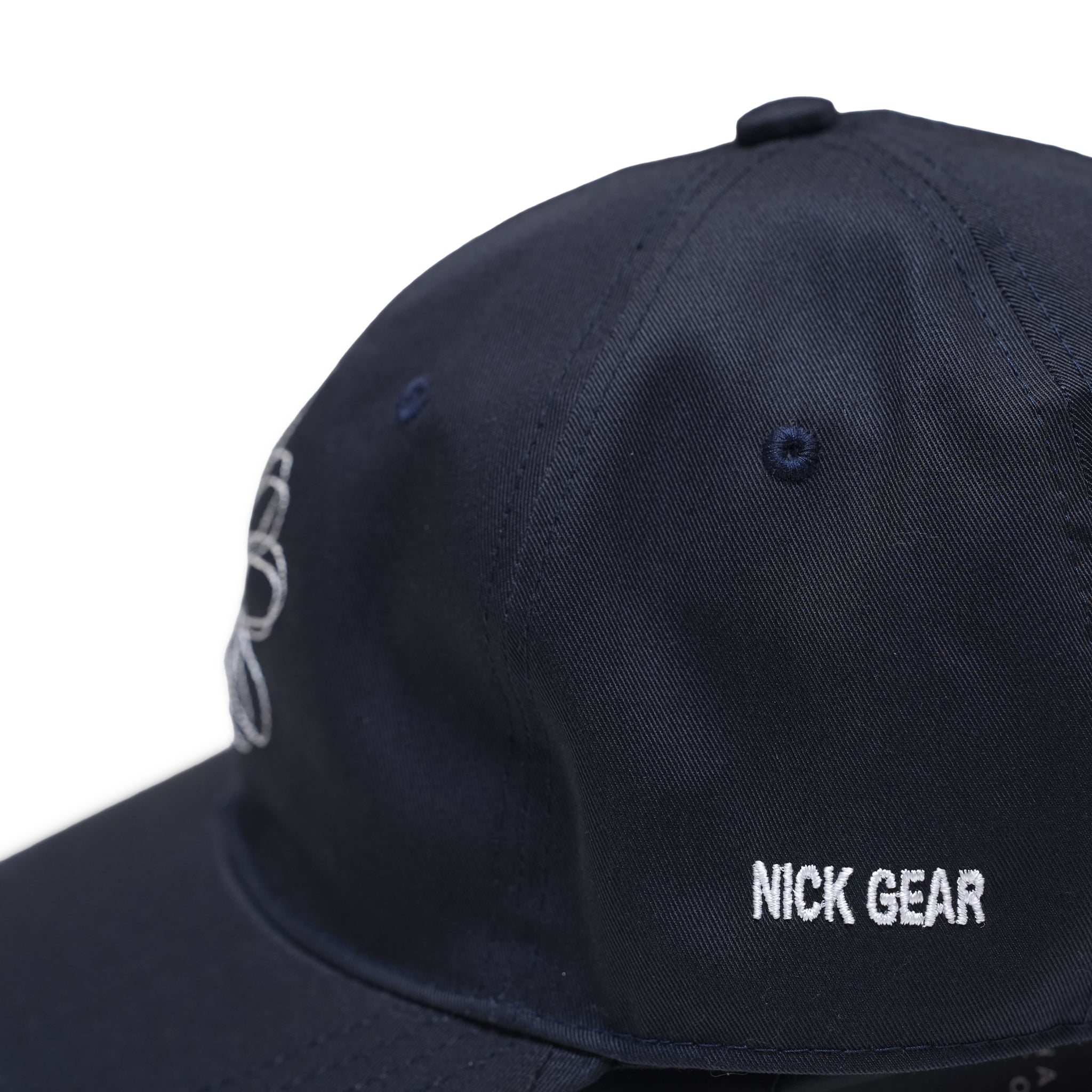 Hand Stitch Flower Cap – Navy | NICK GEAR