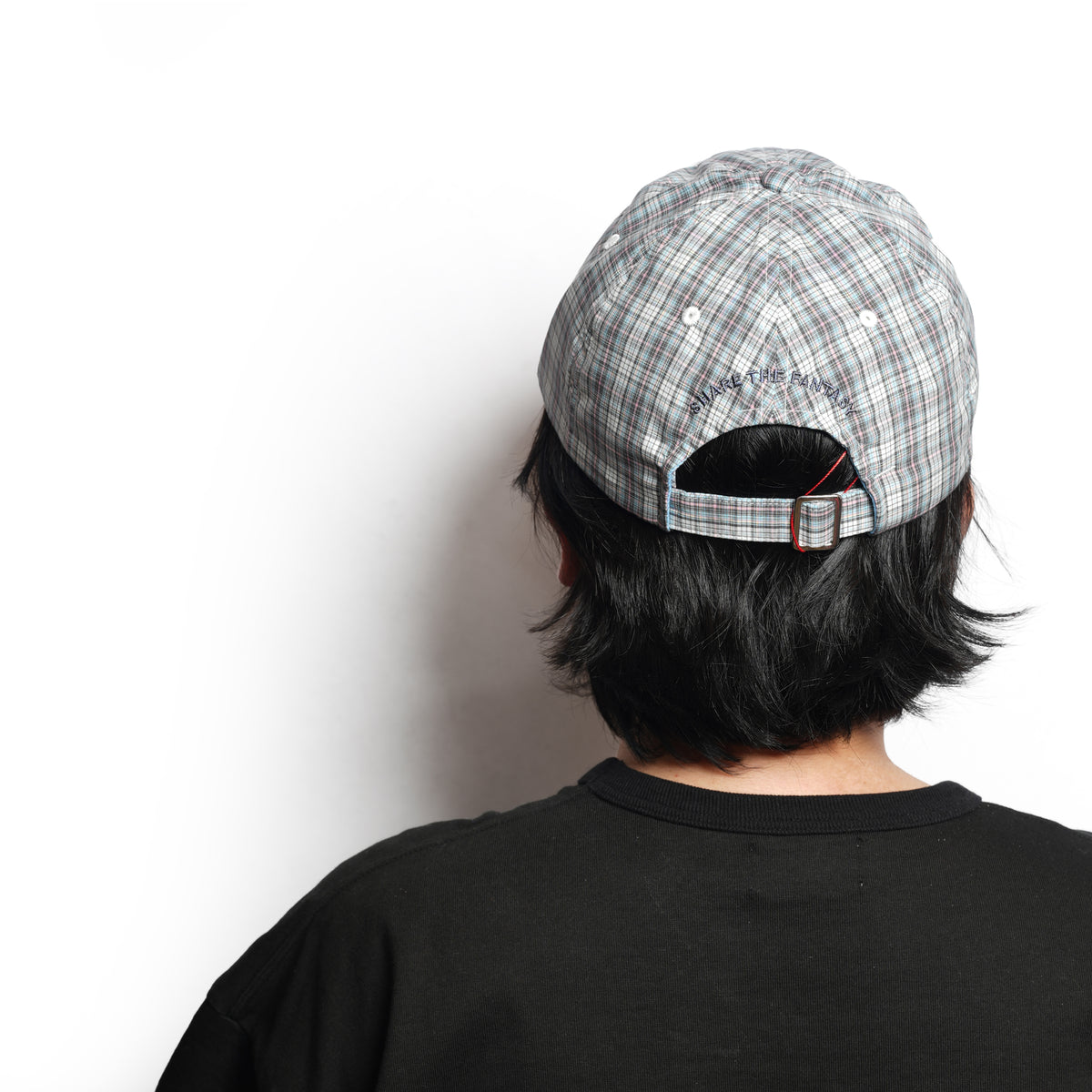 6 PANEL LONG BRIM CAP – White(Check) | SHARE THE FANTASY