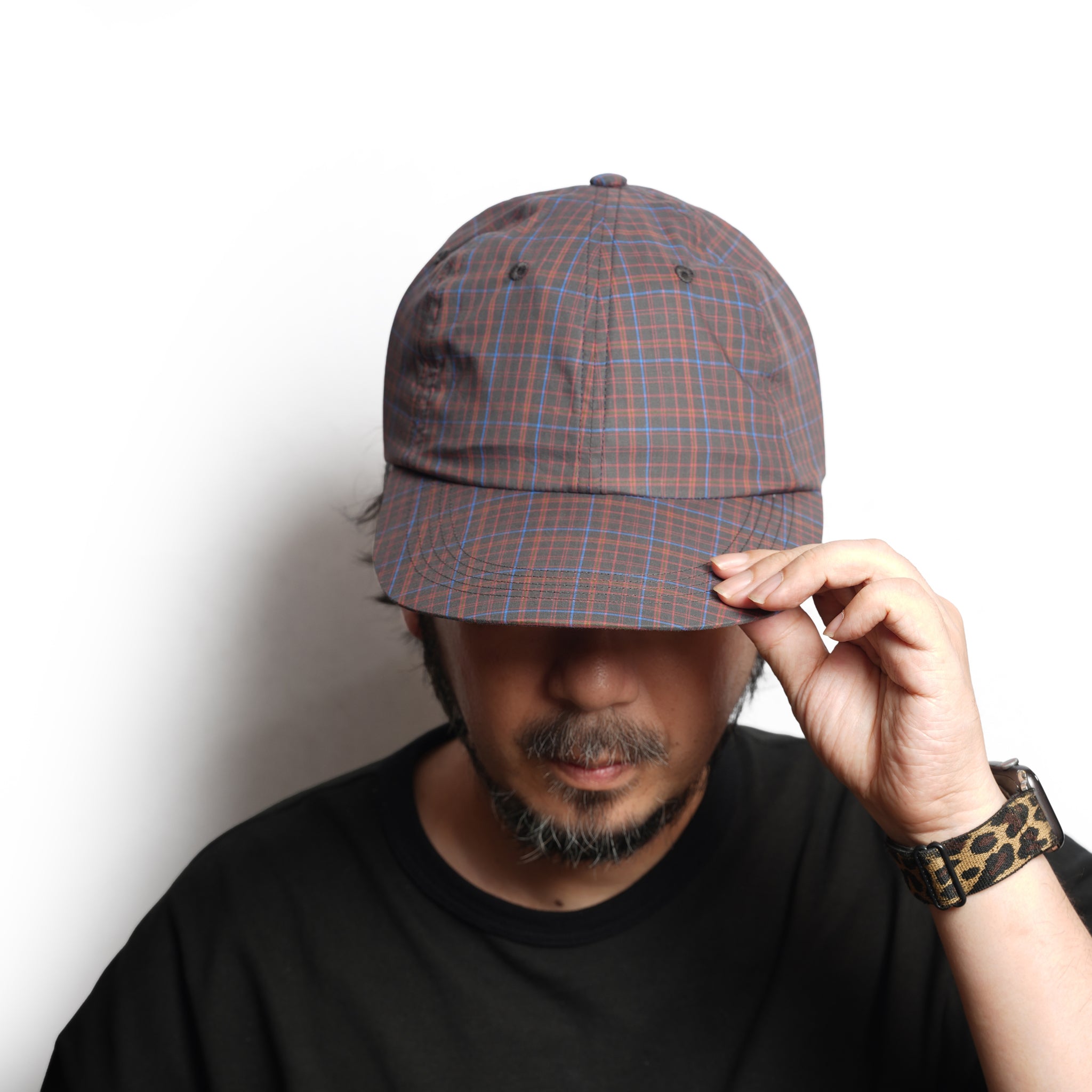 6 PANEL LONG BRIM CAP – Black(Check) | SHARE THE FANTASY
