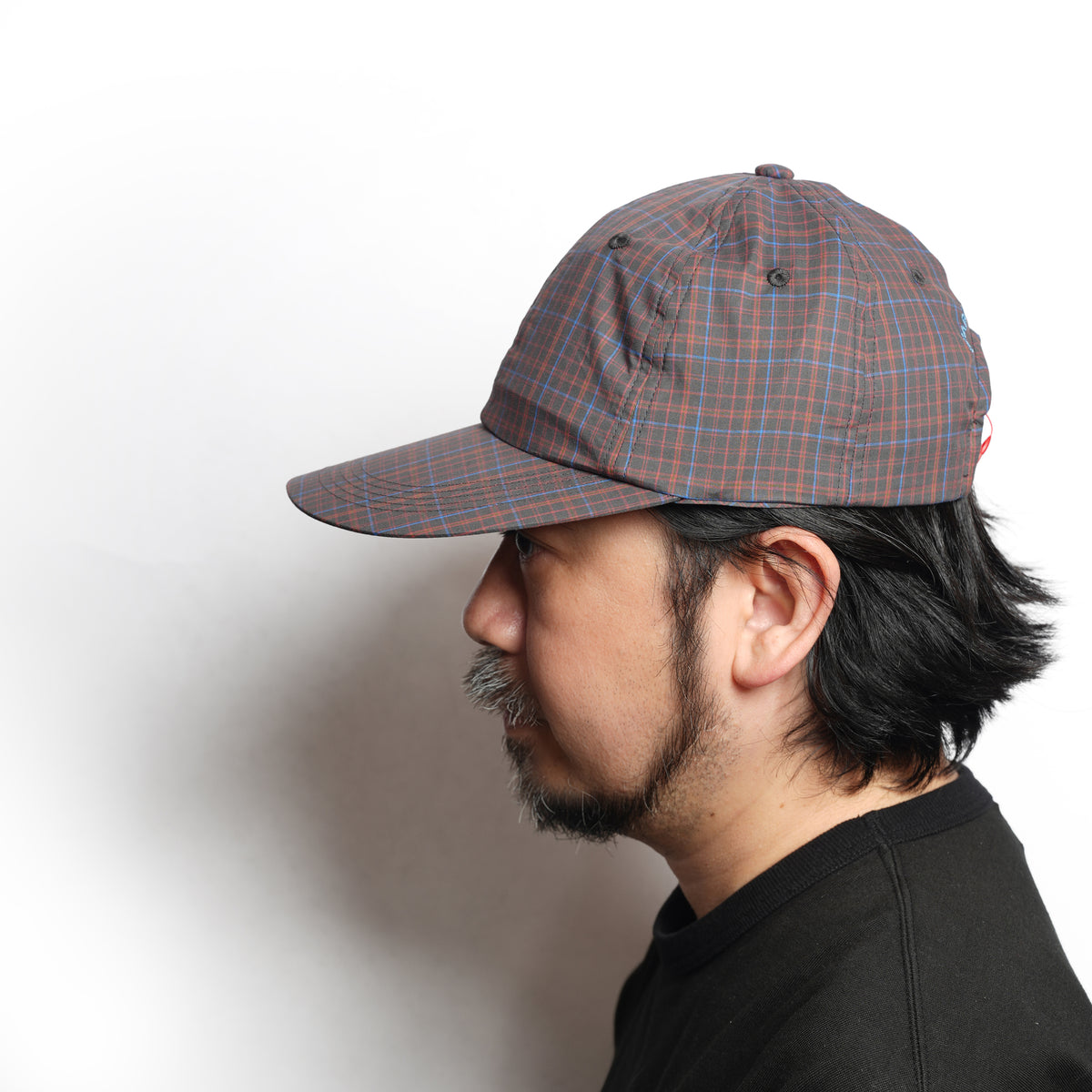 6 PANEL LONG BRIM CAP – Black(Check) | SHARE THE FANTASY