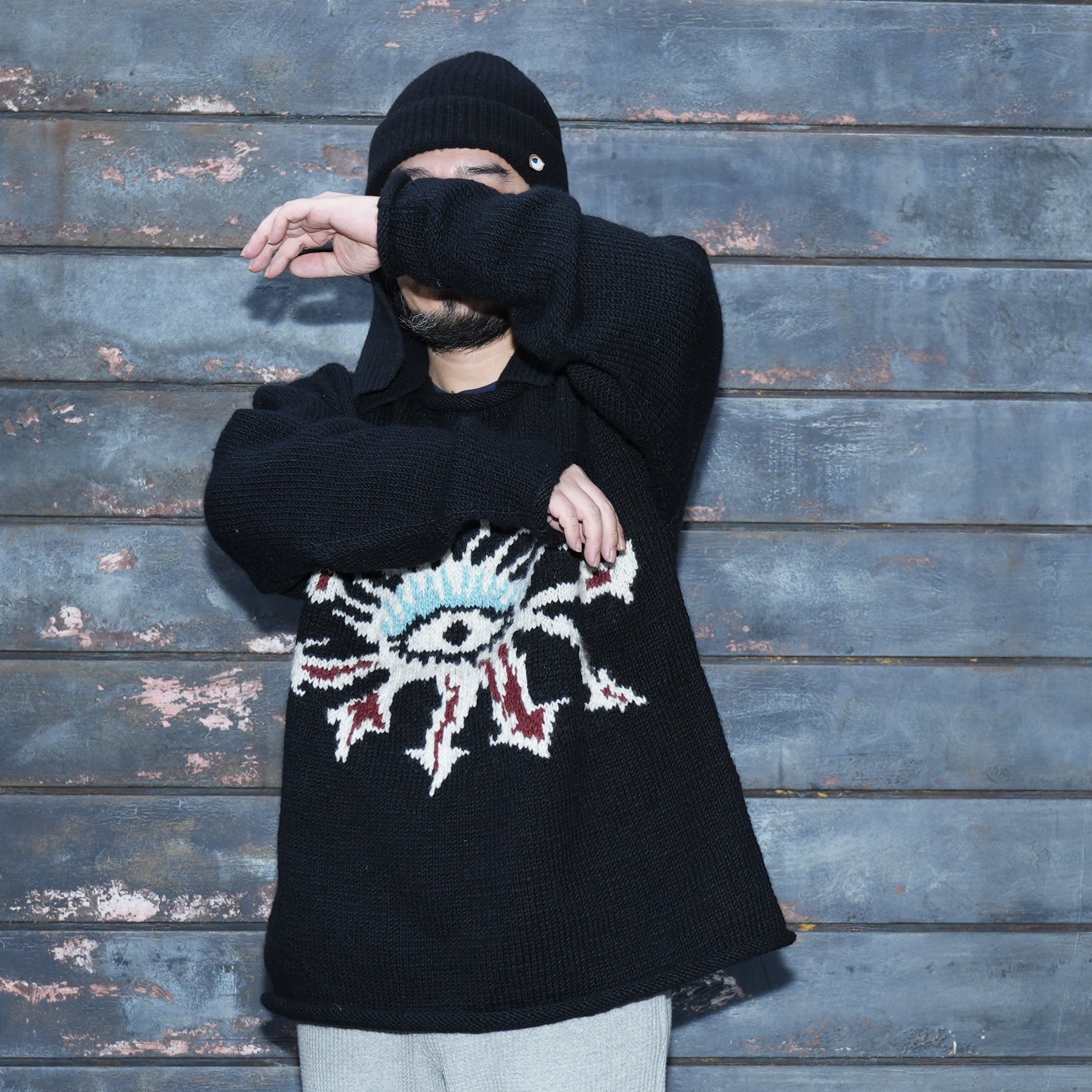 No:MK01-01 | Name:EYE Pullover | Color:Black【MONITALY_モニタリー】