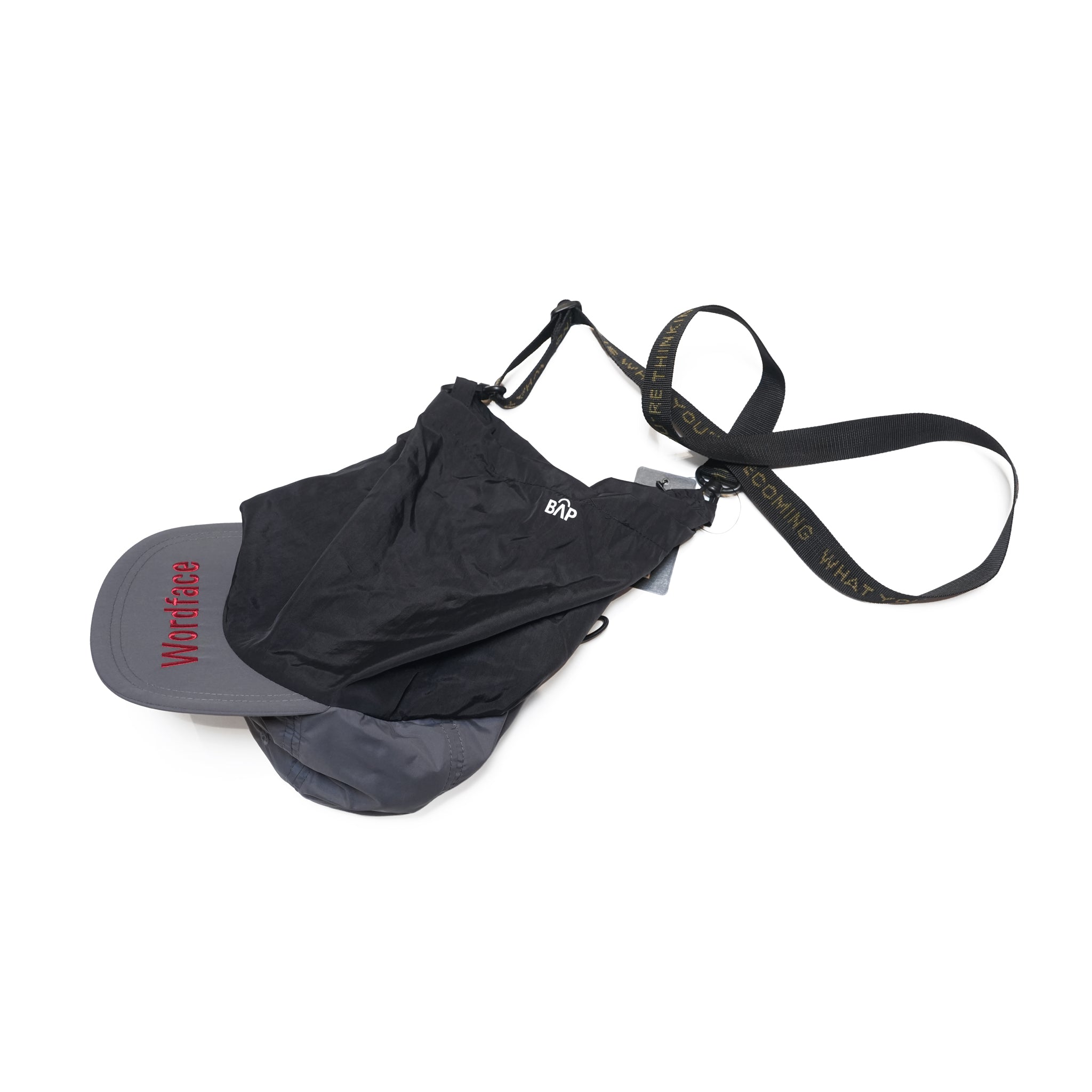 BAP / LOL LOL Wordface BagCap / Color_Gray - Bag : Black