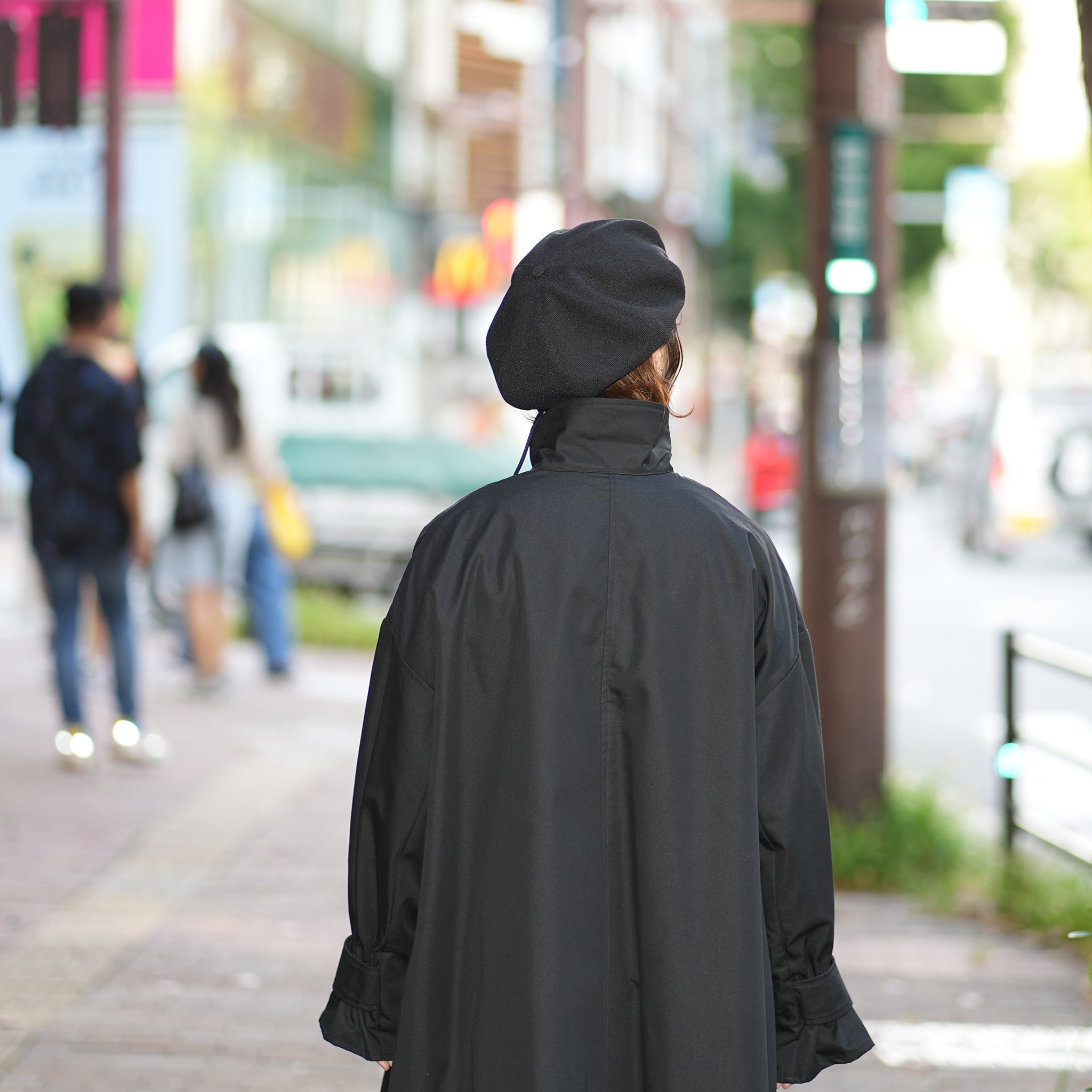 No:WHT23FJK4026_b | Name:Tent Line Coat | Color:Black【WHYTO _ホワイト】