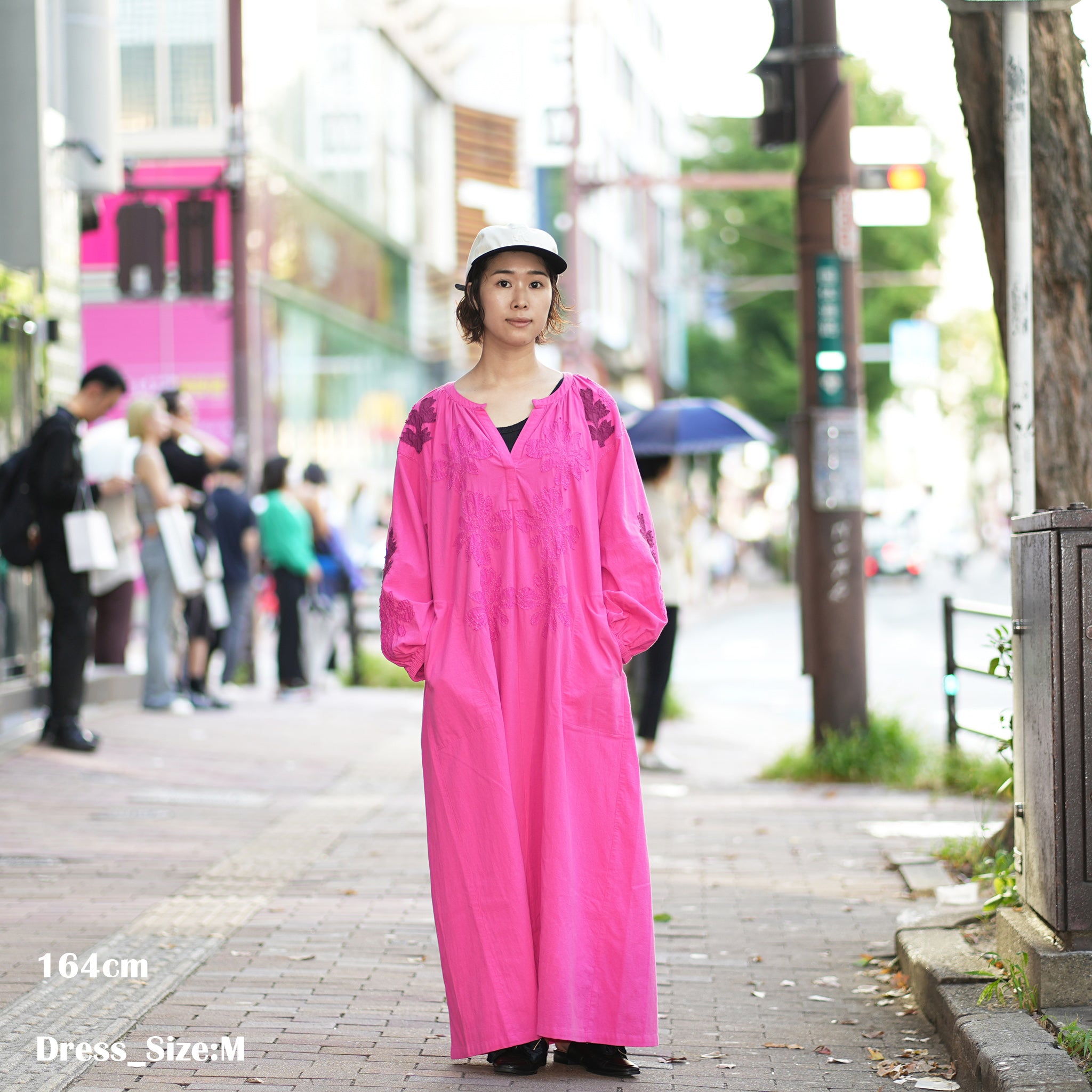 COTTON FLOWER PATCHWORK DRESS – Pink | SARAMALLIKA