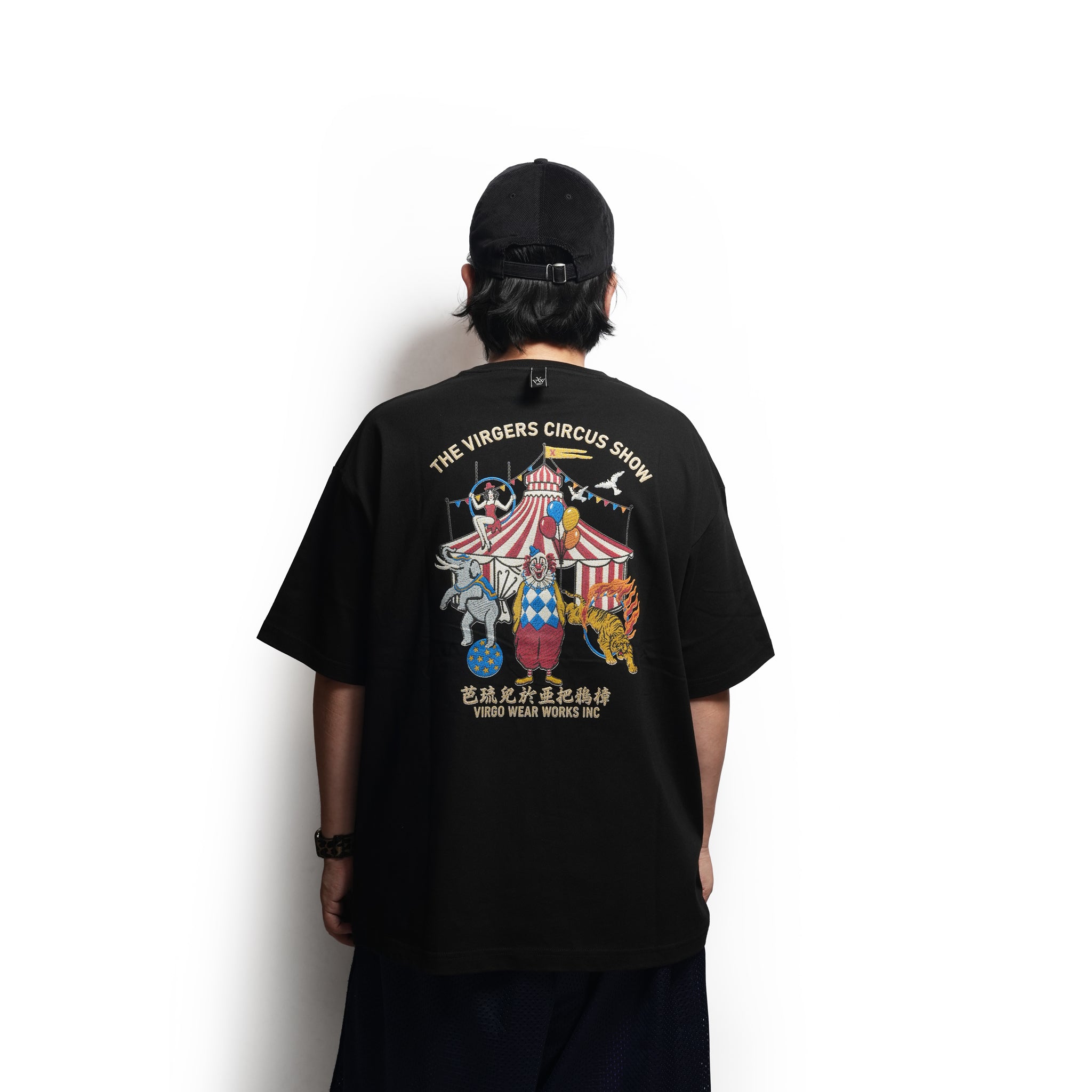 VGW Circus Wide Tee – Black | VIRGOwearworks