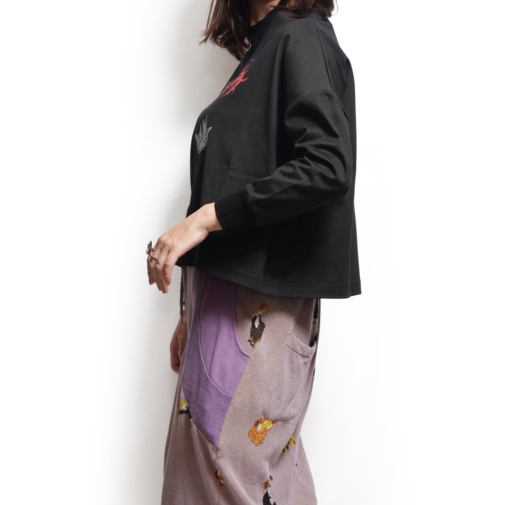 CATBERUS Wide Pullover – Black | BEDSIDEDRAMA