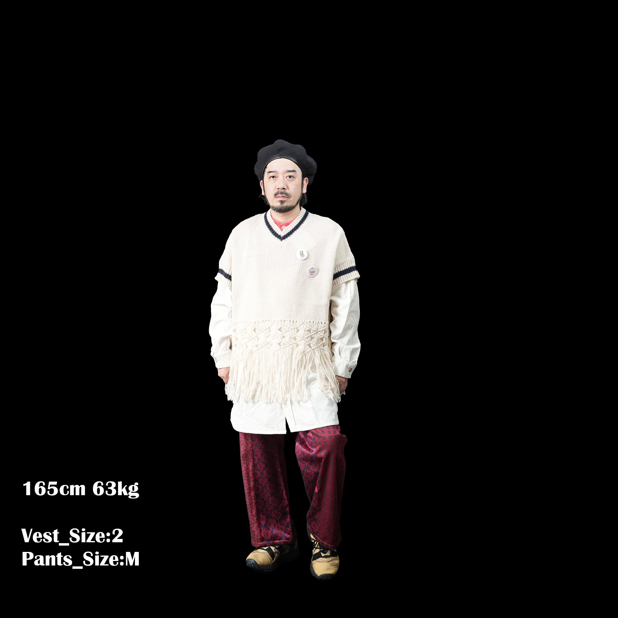No:bsd23AW-19a | Name:Grandma's Knit Vest | Color:Off White【BEDSIDEDRAMA_ベッドサイドドラマ】
