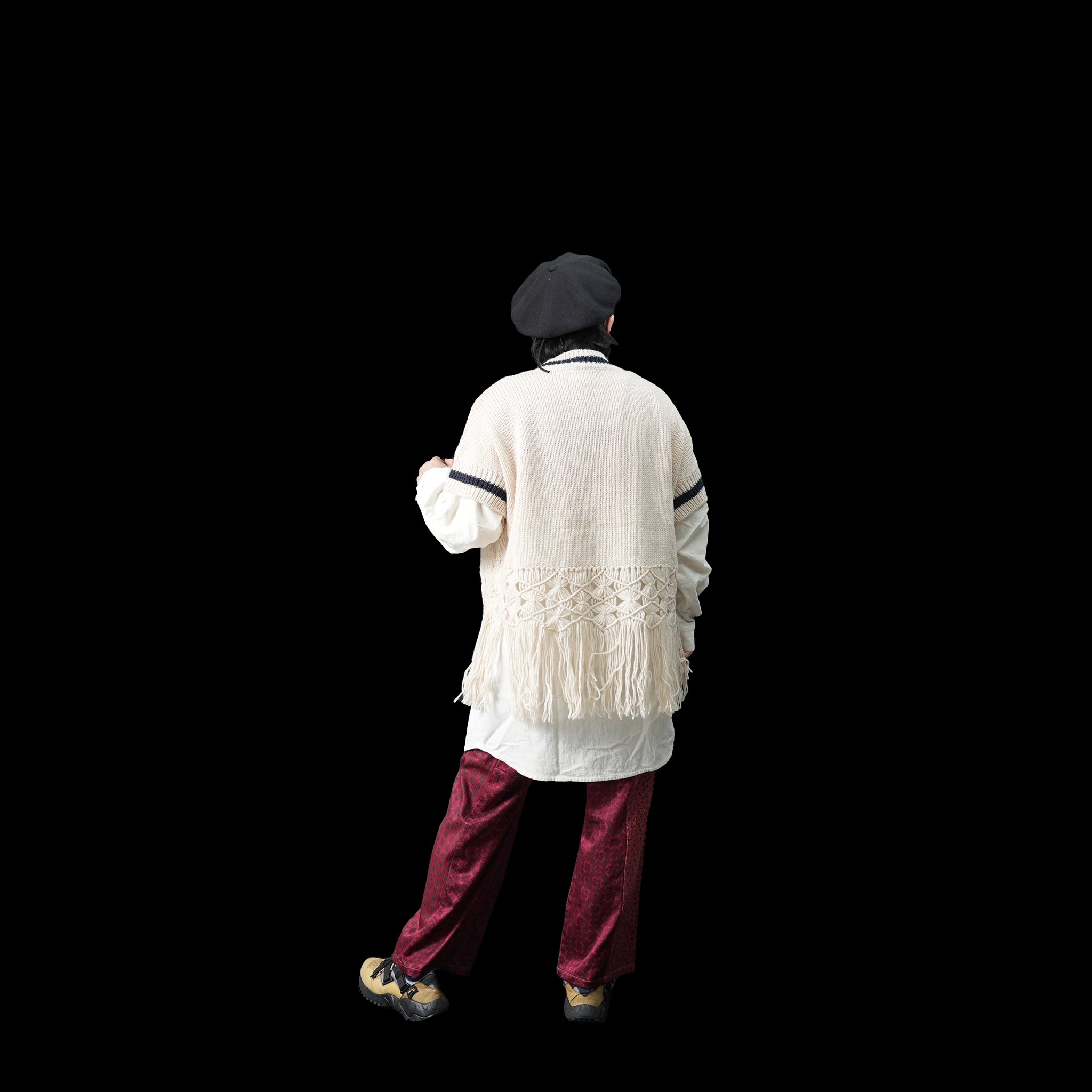 No:bsd23AW-19a | Name:Grandma's Knit Vest | Color:Off White【BEDSIDEDRAMA_ベッドサイドドラマ】