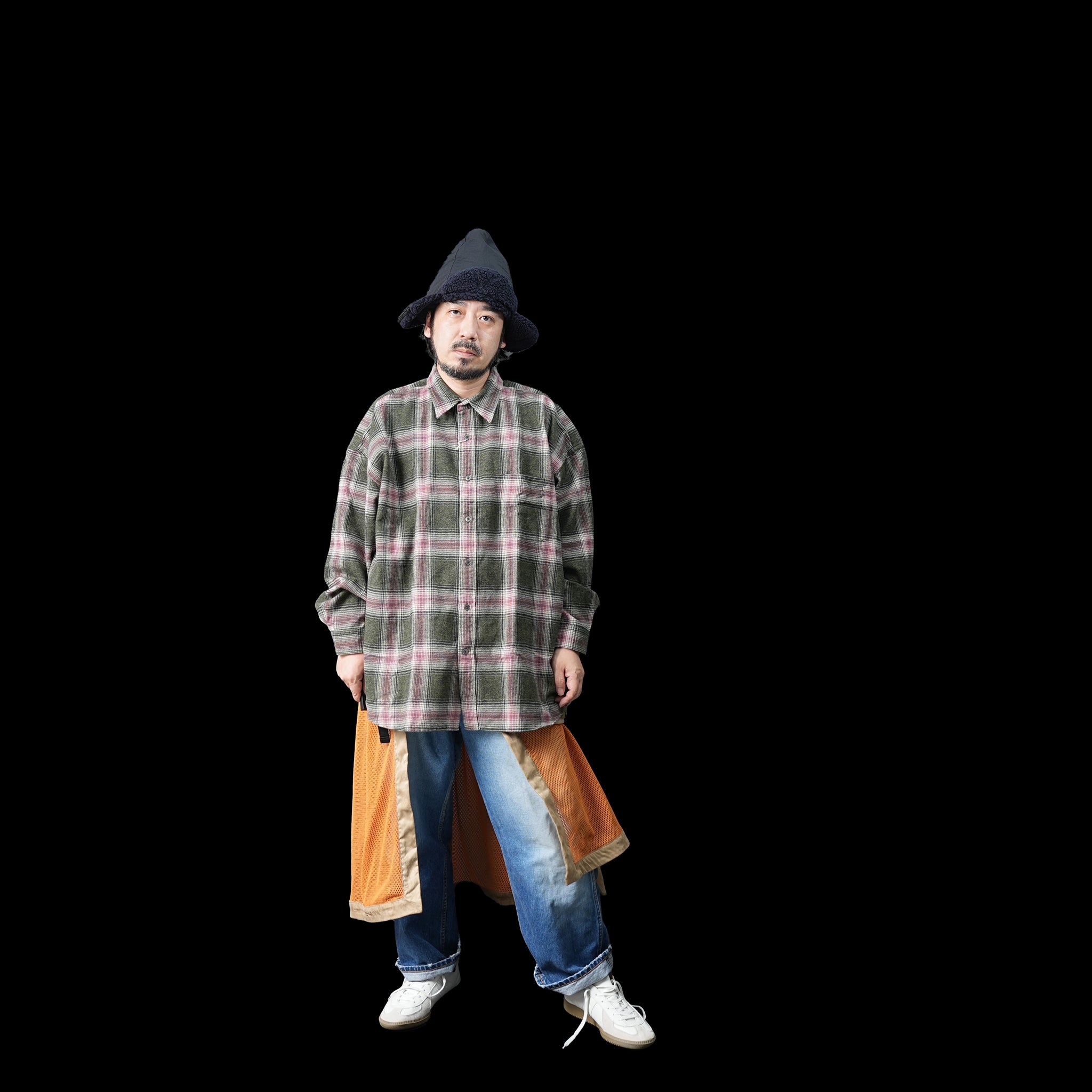 No:2023aw-RGW-01 | Name:REGULAR WIDE SHIRT-AMERANGE CHECK | Color:Yellow/Blue/Red【CATTA_カッタ】