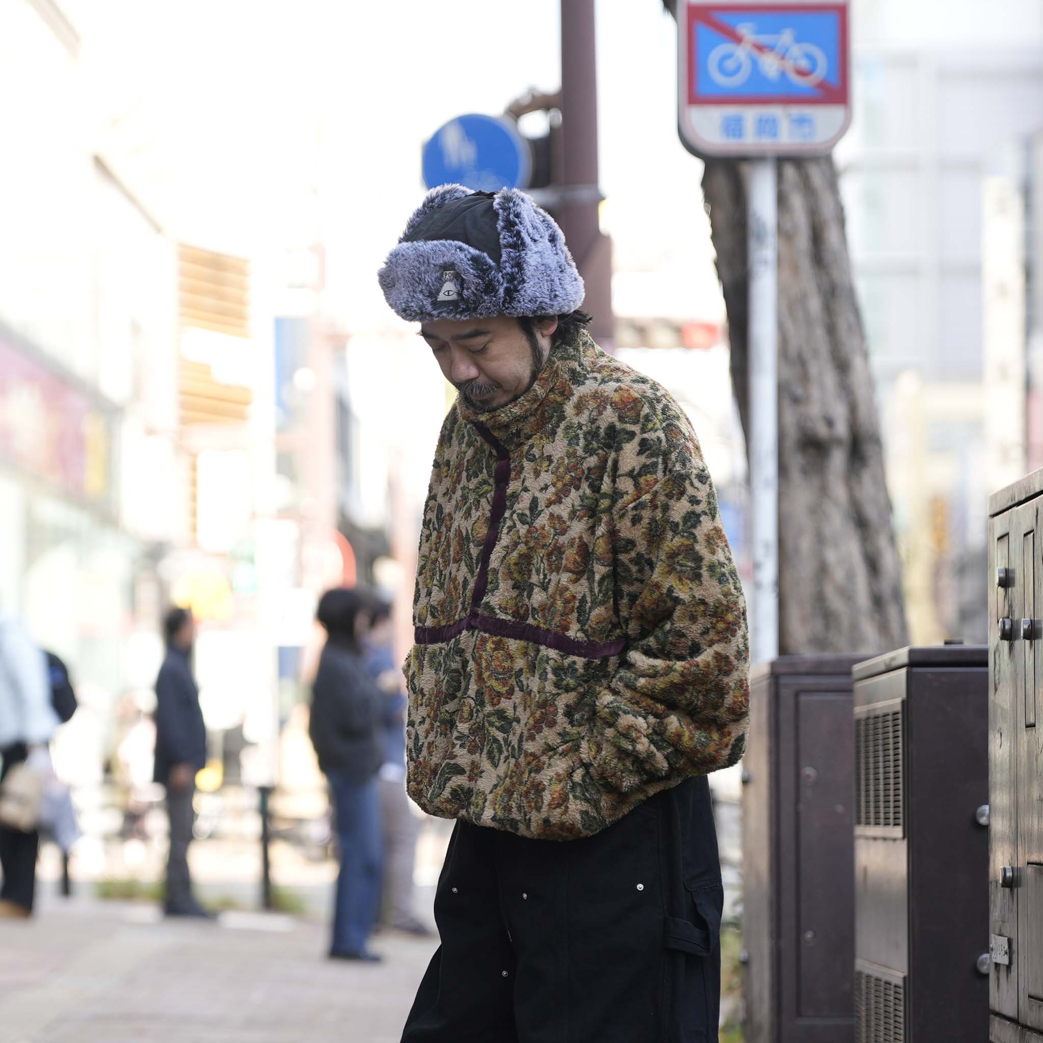 FLOWER FLEECE P.O | Color_Beige | No_voo-1246_beige【VOO_ヴォー】