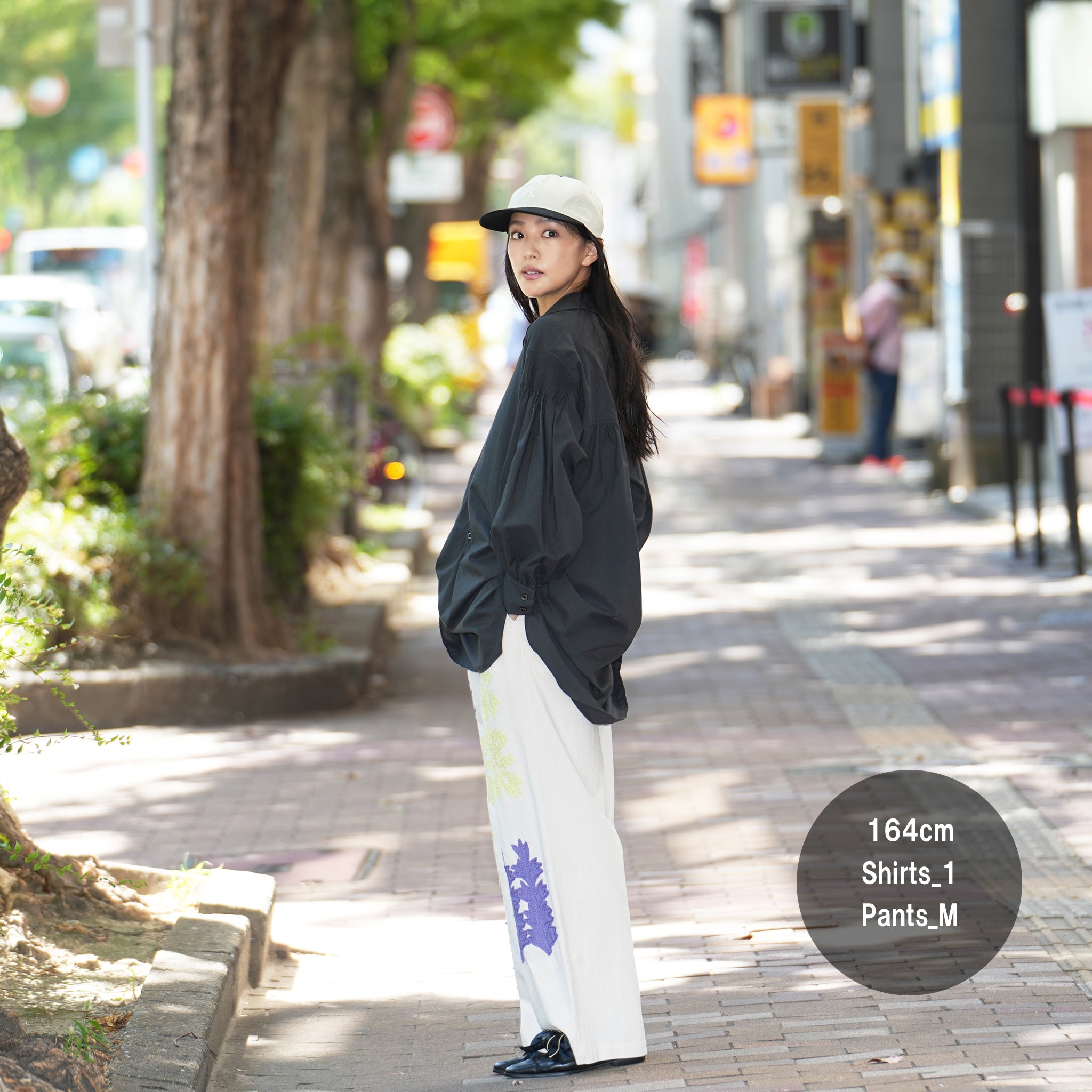 COTTON FLOWER PATCH WORK PANTS – Ecru | SARAMALLIKA