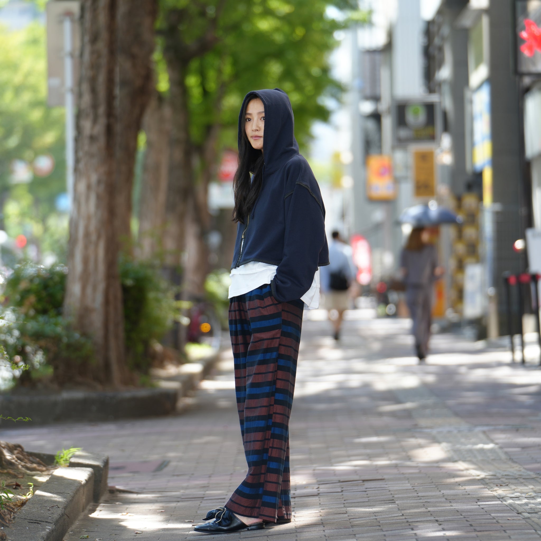 CTN MULTI BORDER PANTS – Black | SARAMALLIKA
