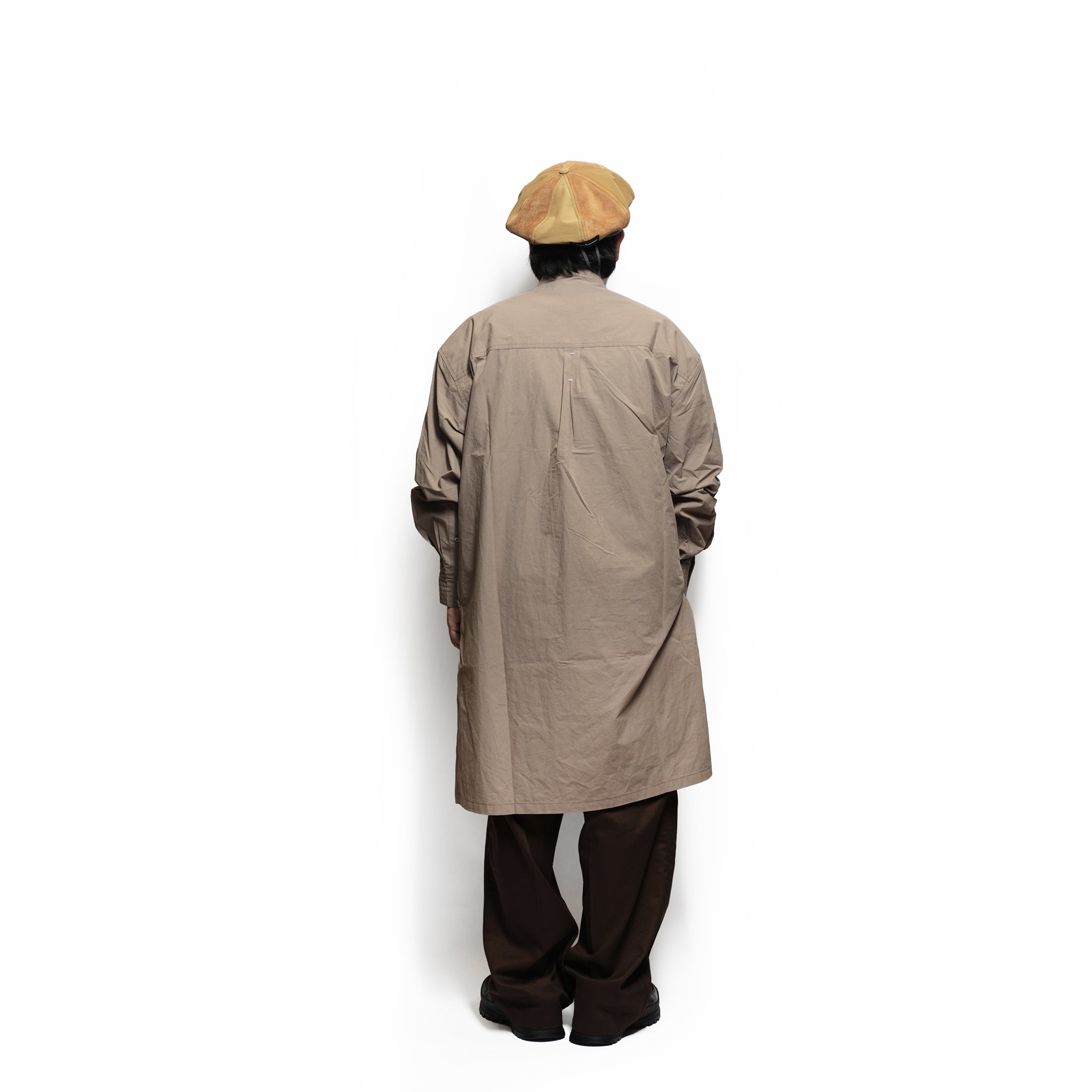 Cotton Typewriter Round Slit Long Officer Shirt <#greige> | 〼〼 MASU MASU