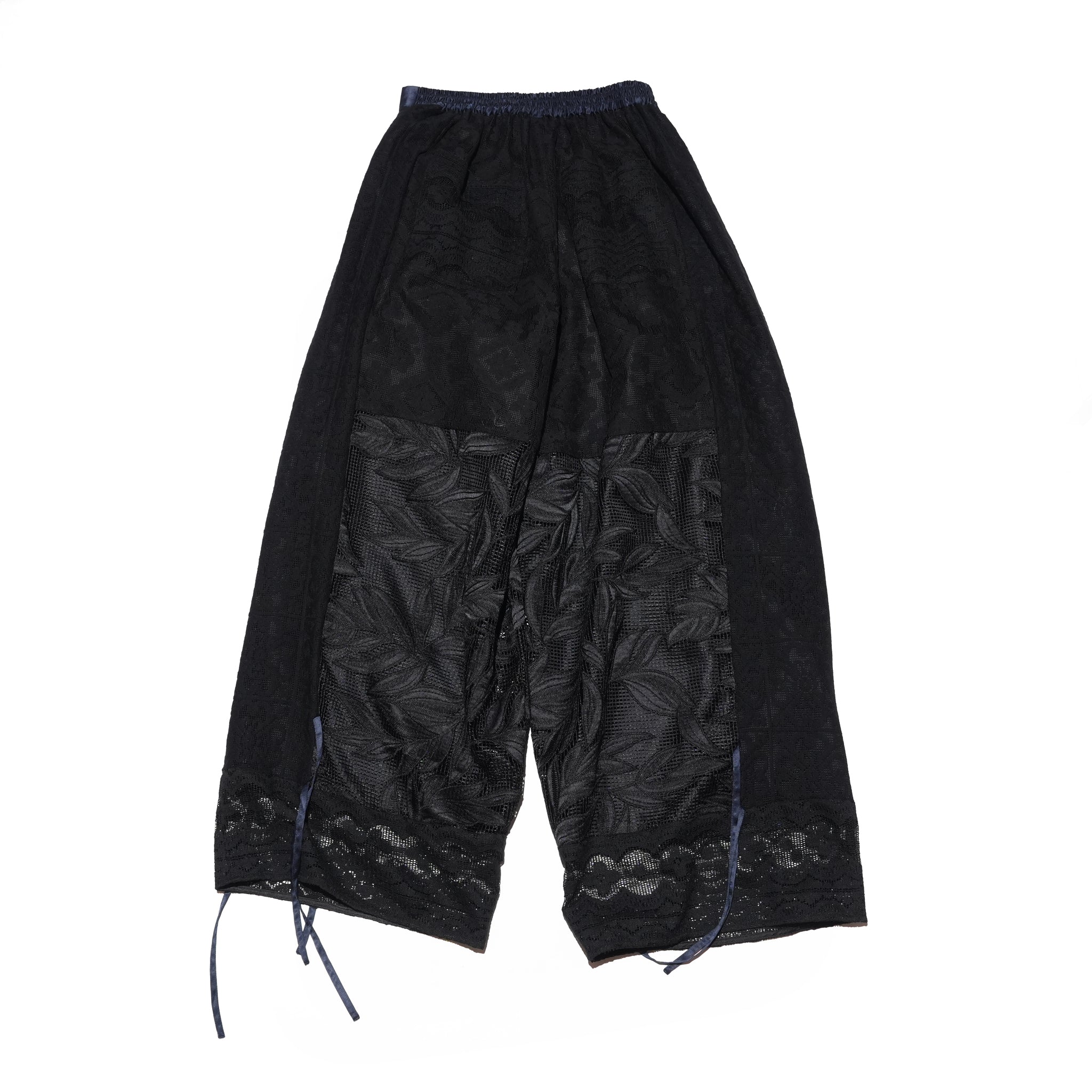 lace combination pant – Black | WHYTO