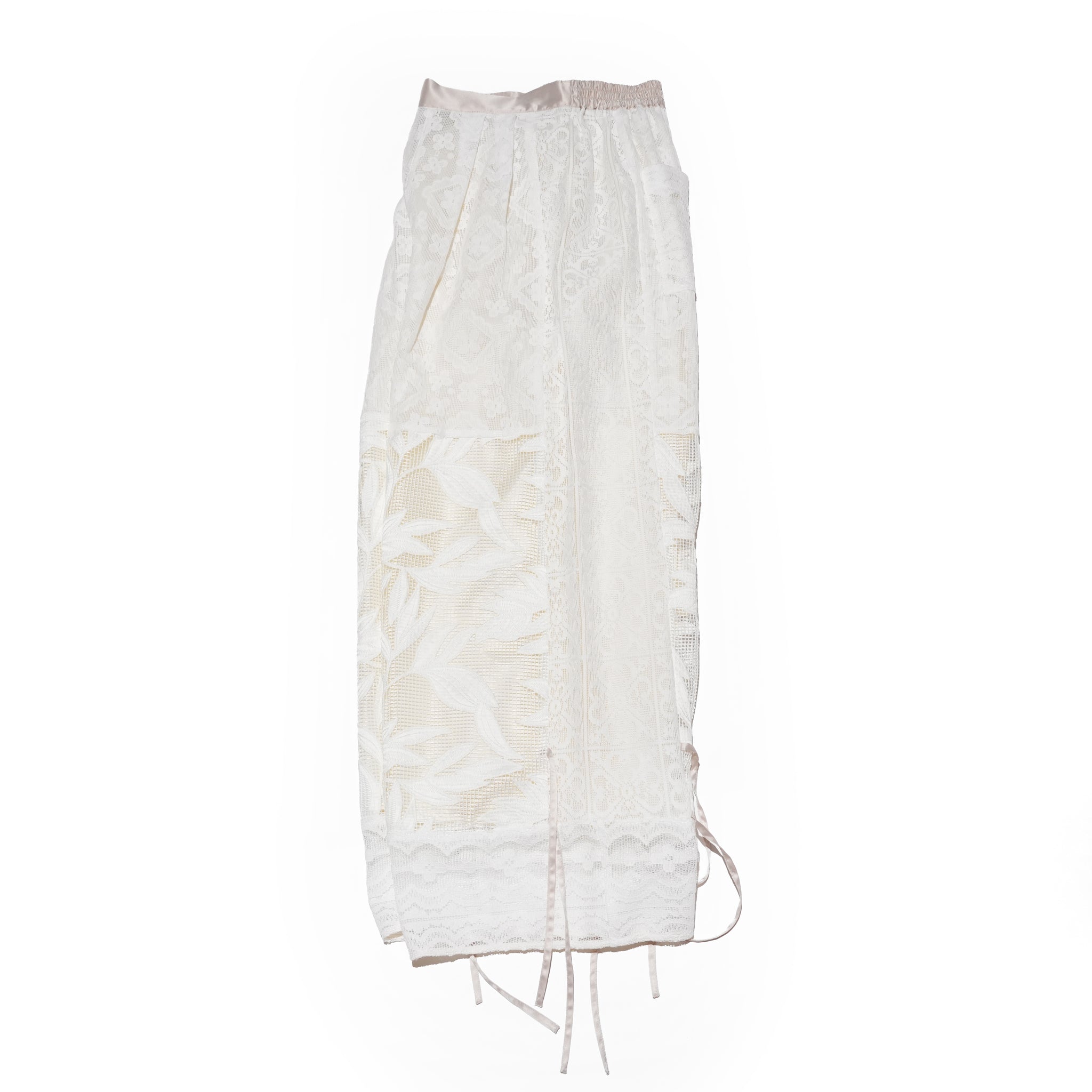 lace combination pants – Off White | WHYTO