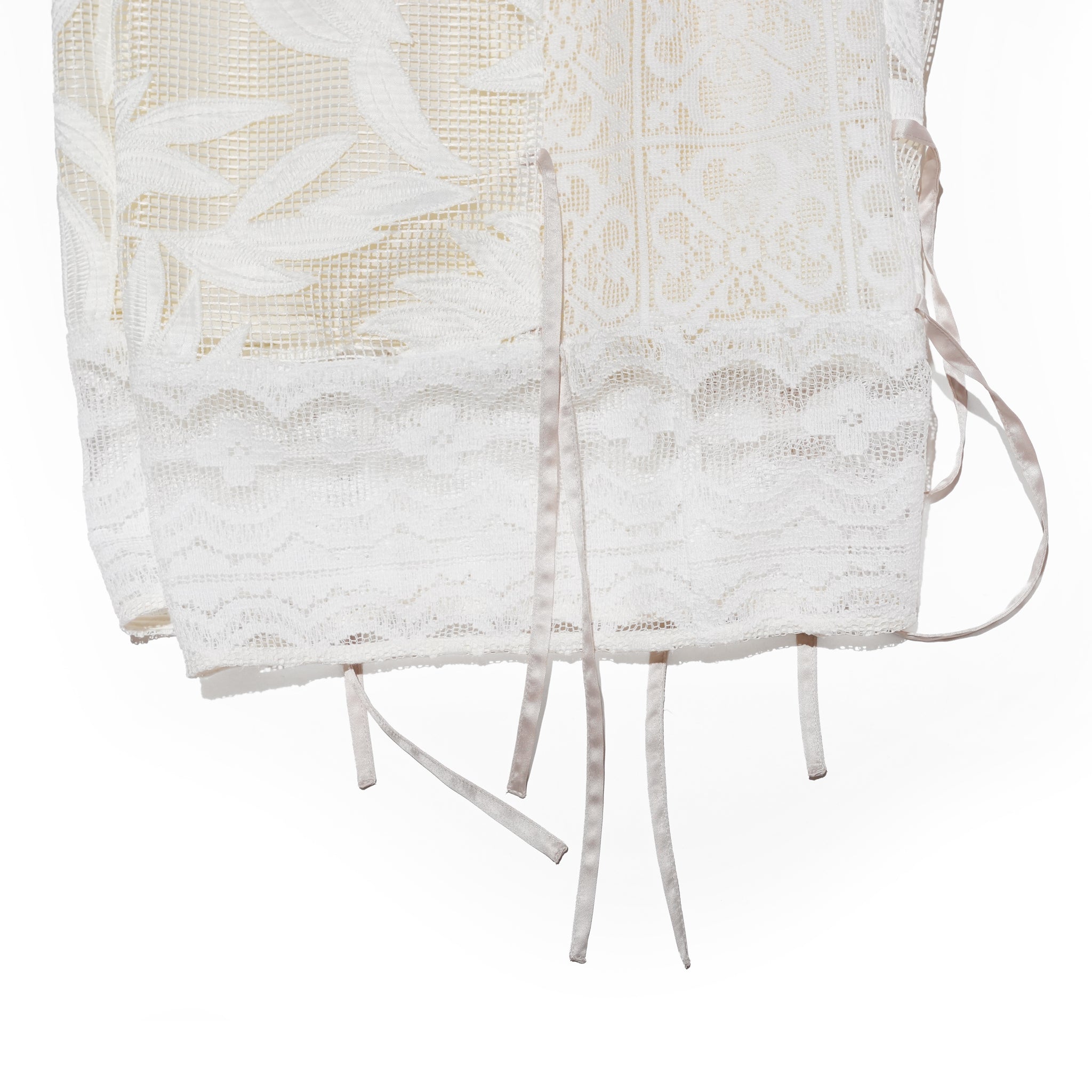 lace combination pants – Off White | WHYTO