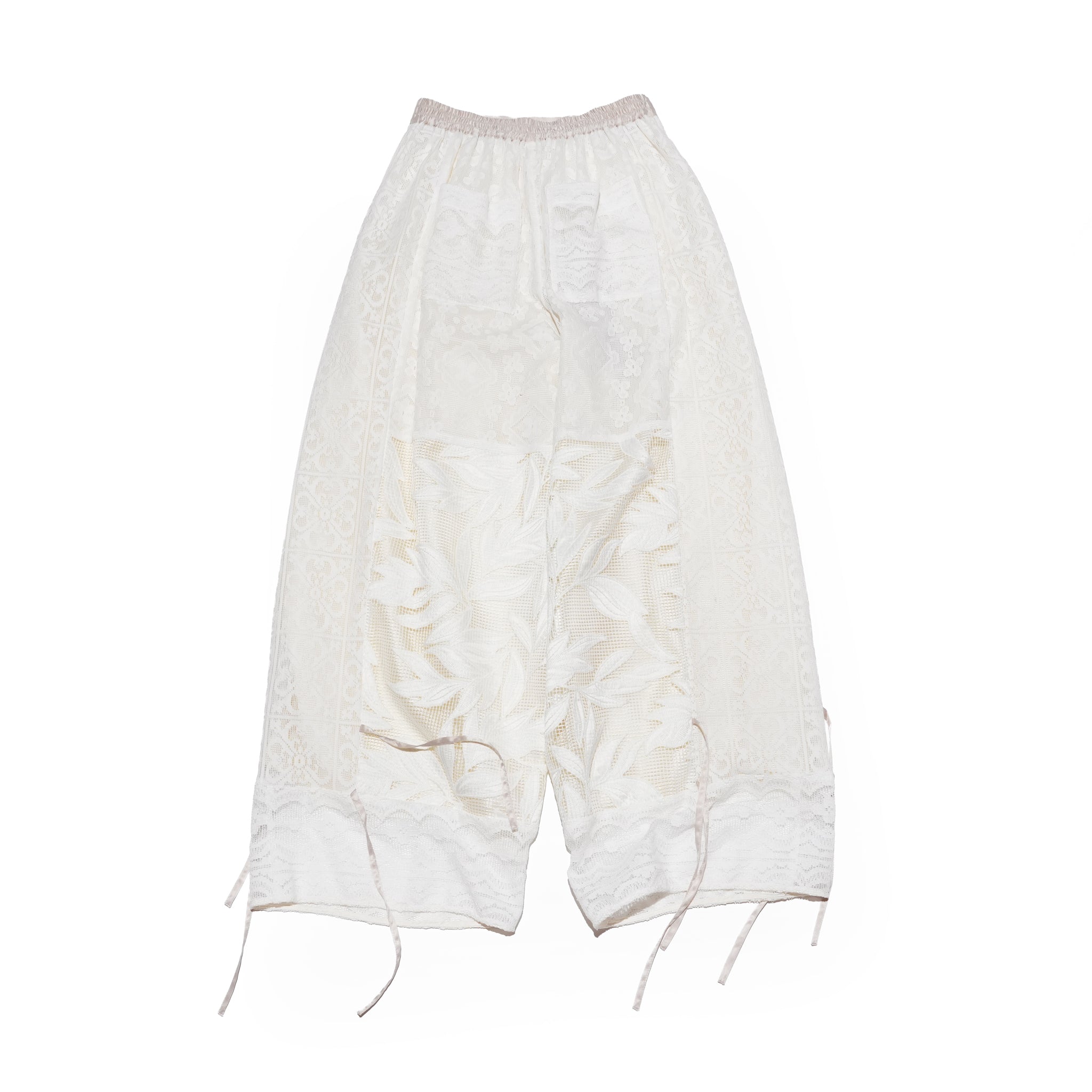 lace combination pants – Off White | WHYTO