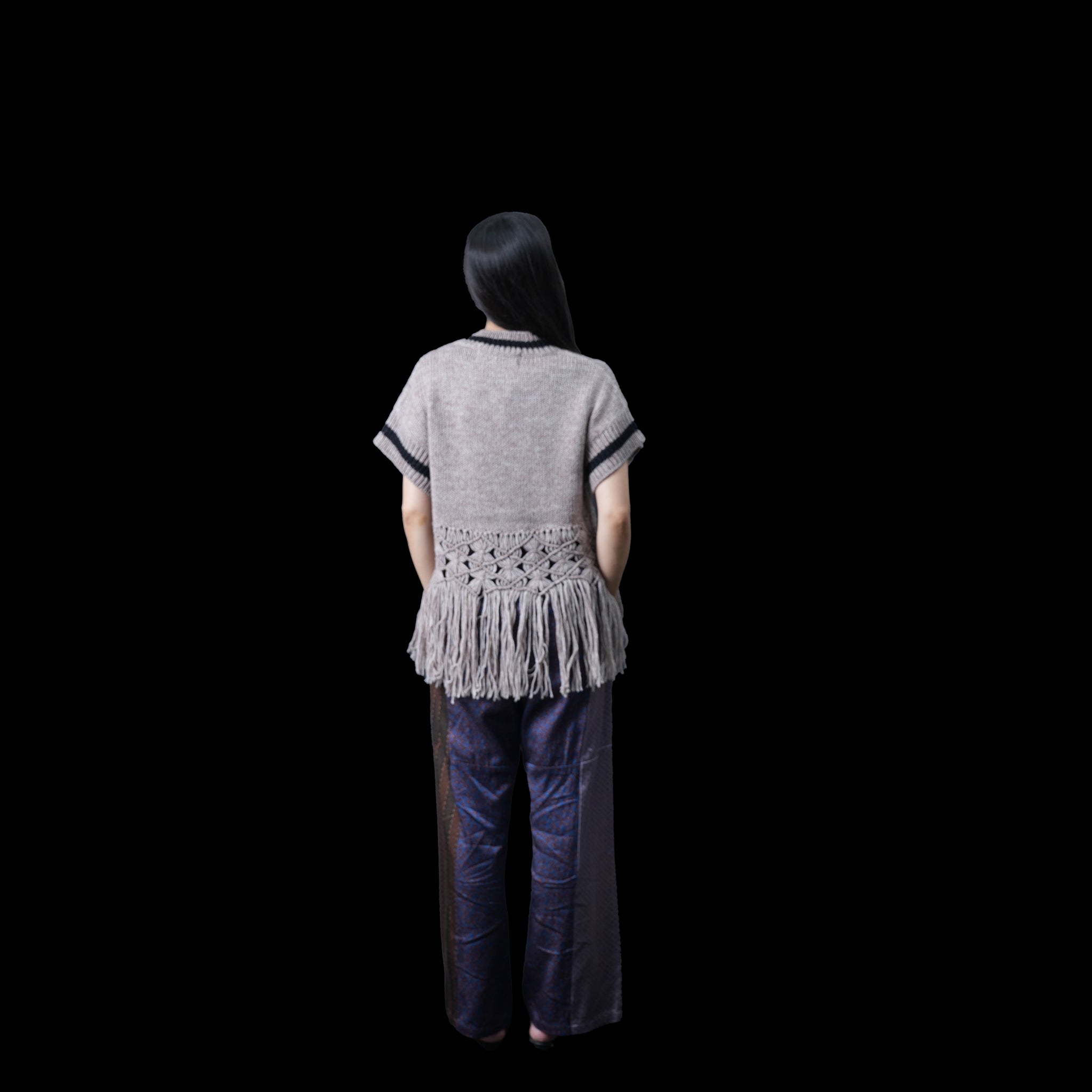 No:bsd23AW-19b | Name:Grandma's Knit Vest | Color:G Beige【BEDSIDEDRAMA_ベッドサイドドラマ】