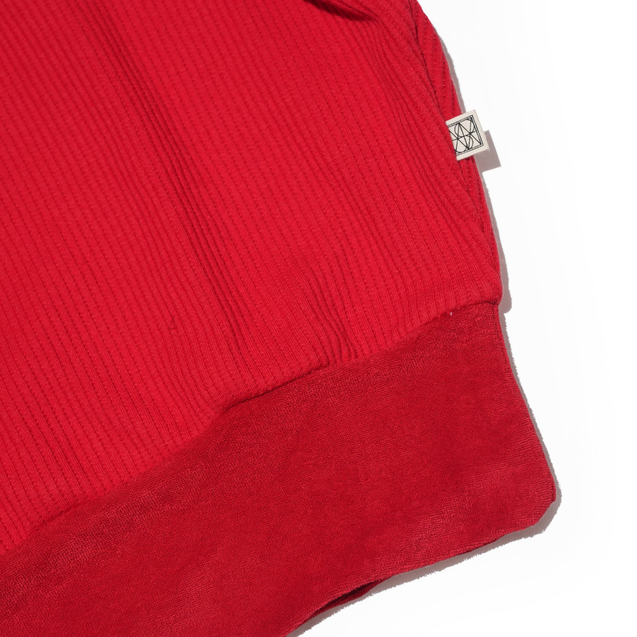AJ WAFFLE SS SWEATSHIRT – Poppy Red | ARAMINTA JAMES