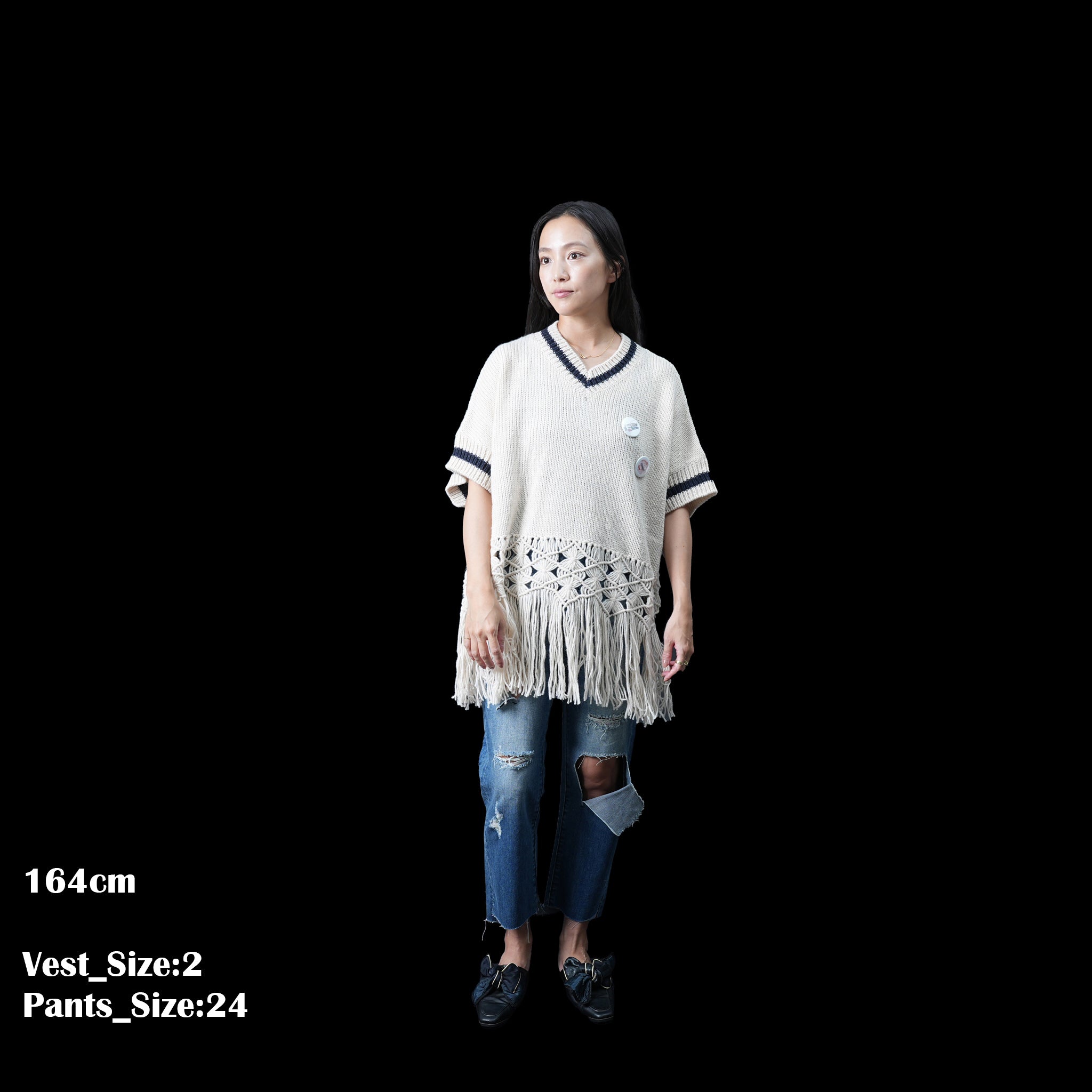 No:bsd23AW-19a | Name:Grandma's Knit Vest | Color:Off White【BEDSIDEDRAMA_ベッドサイドドラマ】
