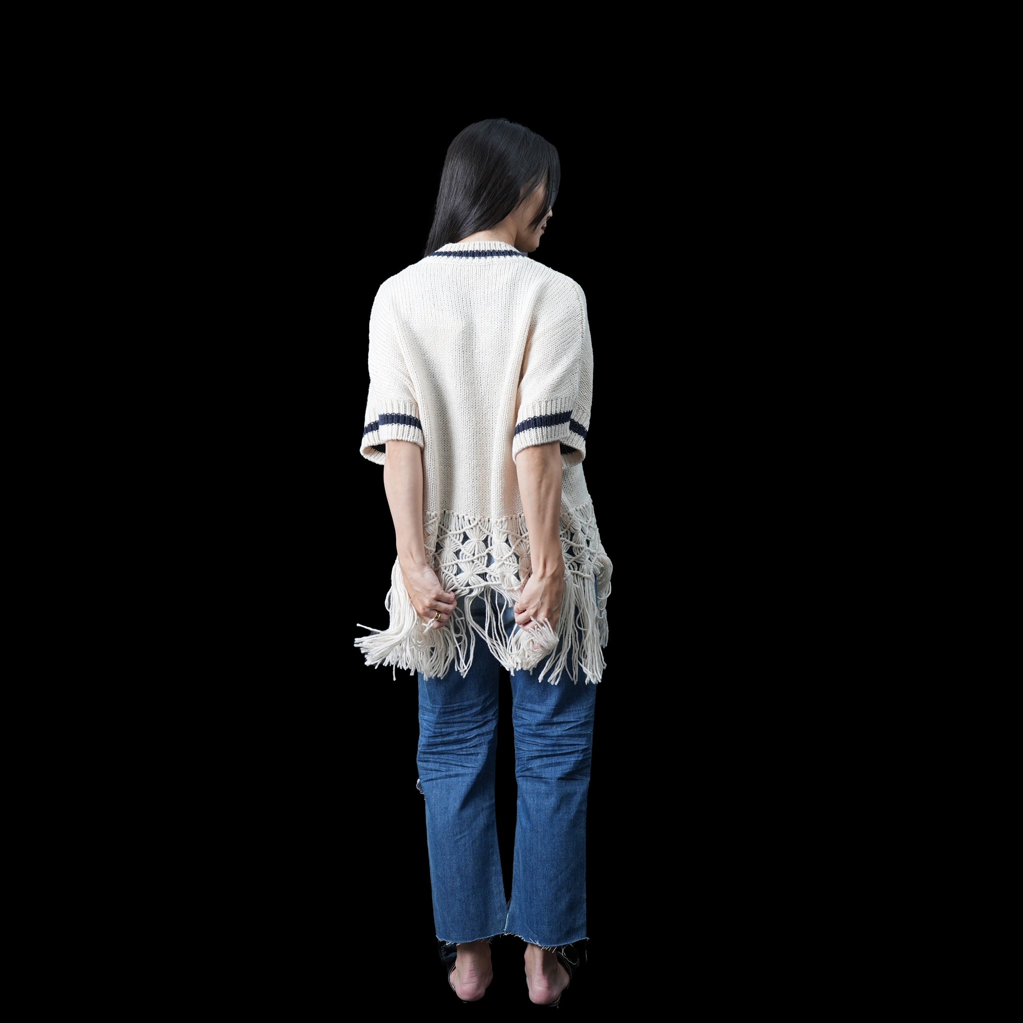 No:bsd23AW-19a | Name:Grandma's Knit Vest | Color:Off White【BEDSIDEDRAMA_ベッドサイドドラマ】