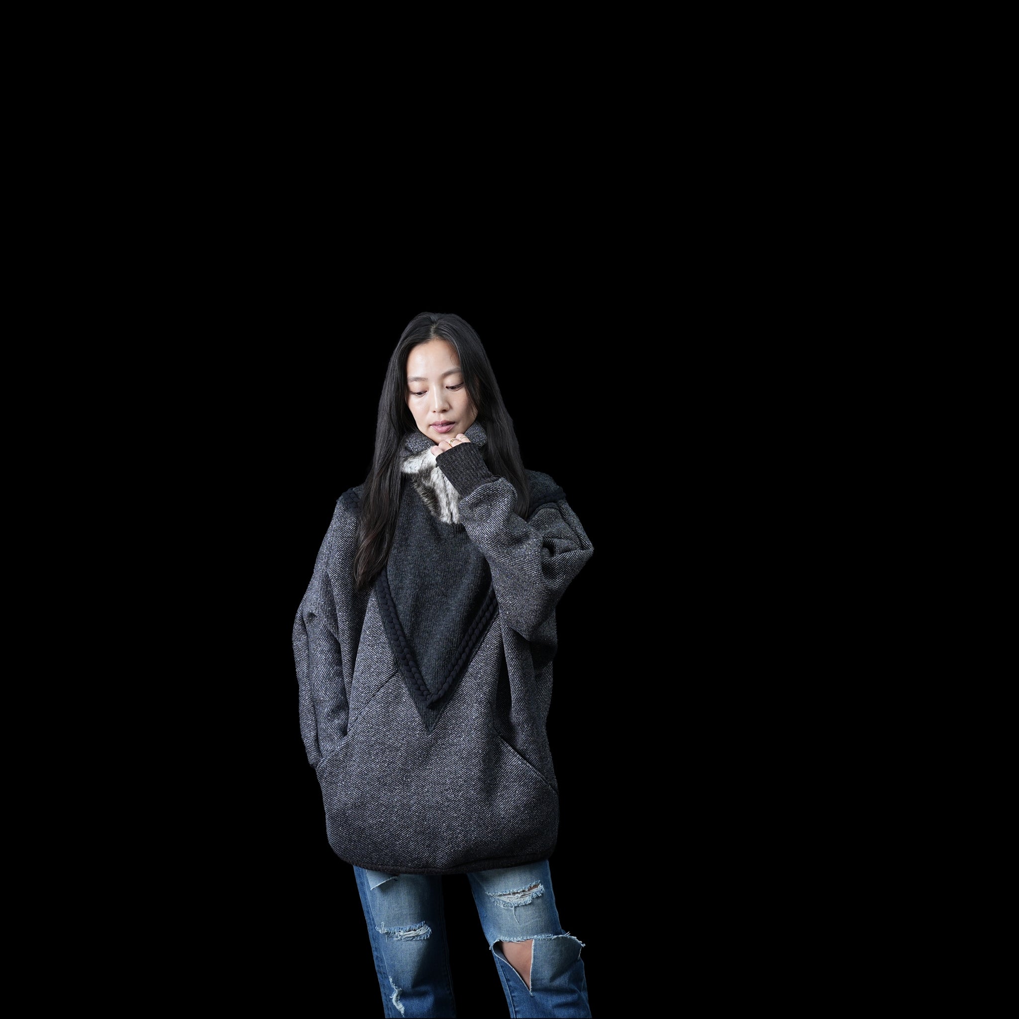 No:bsd23AW-27 | Name:Northern Hoodie | Color:Black【BEDSIDEDRAMA_ベッドサイドドラマ】【archive】