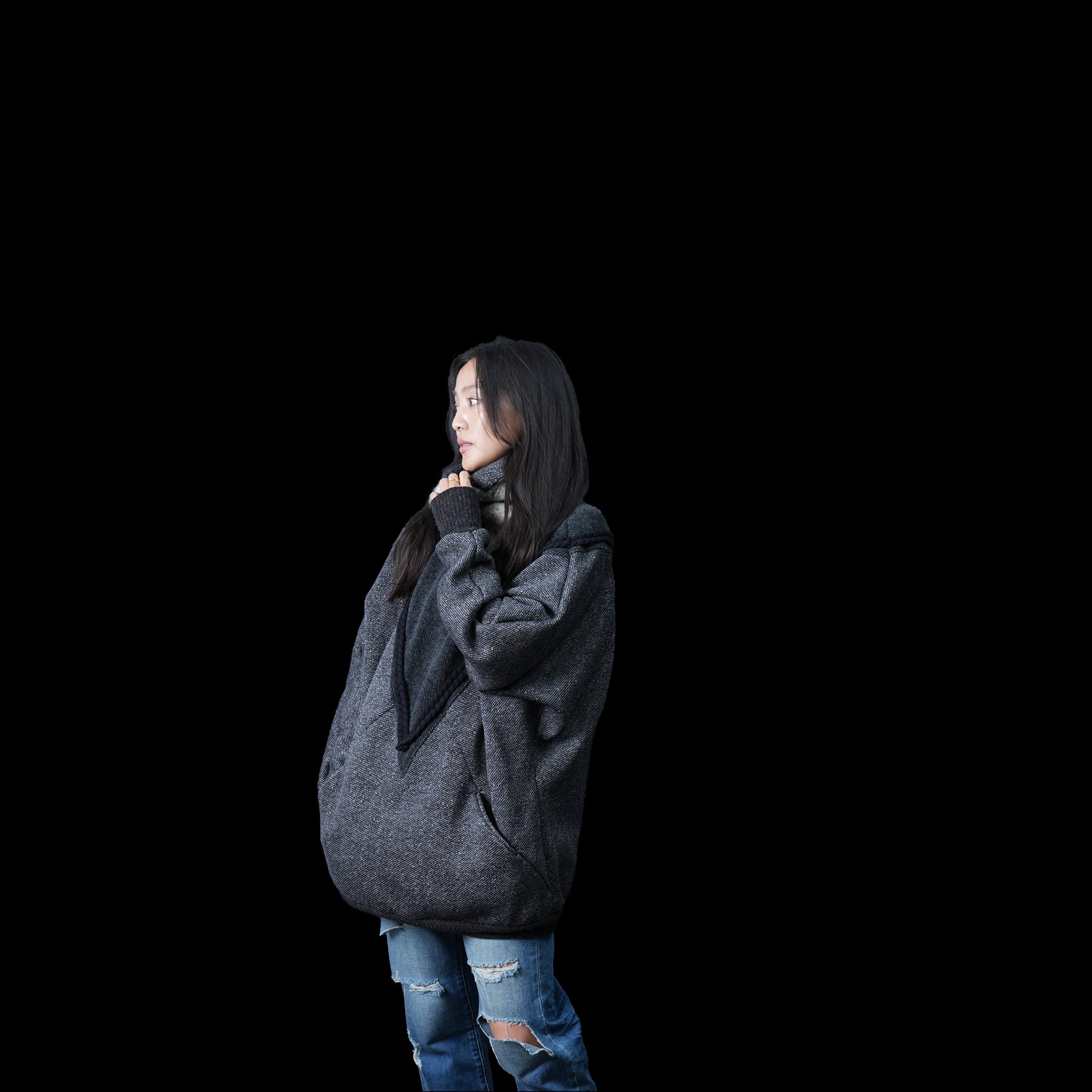 No:bsd23AW-27 | Name:Northern Hoodie | Color:Black【BEDSIDEDRAMA_ベッドサイドドラマ】【archive】