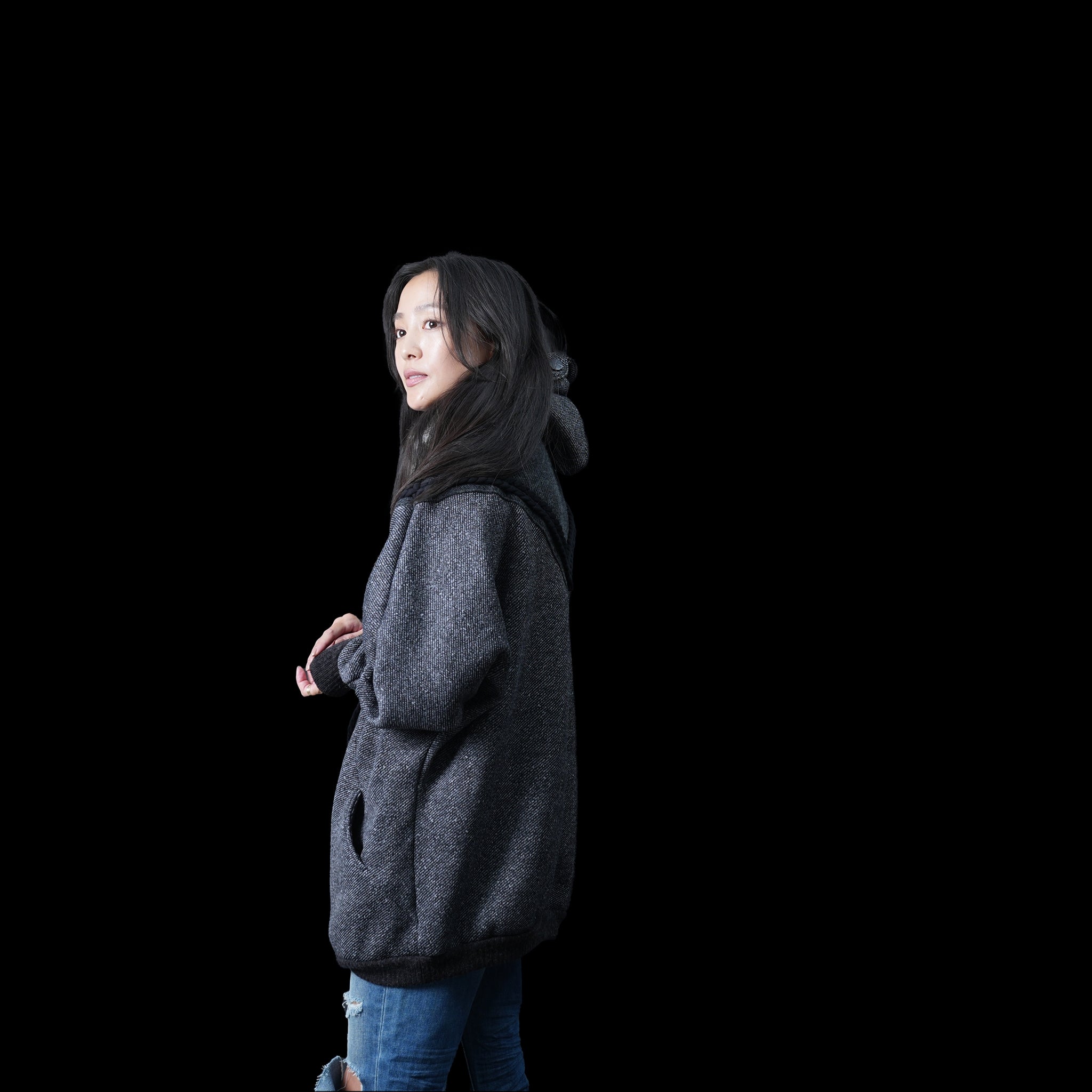 No:bsd23AW-27 | Name:Northern Hoodie | Color:Black【BEDSIDEDRAMA_ベッドサイドドラマ】【archive】