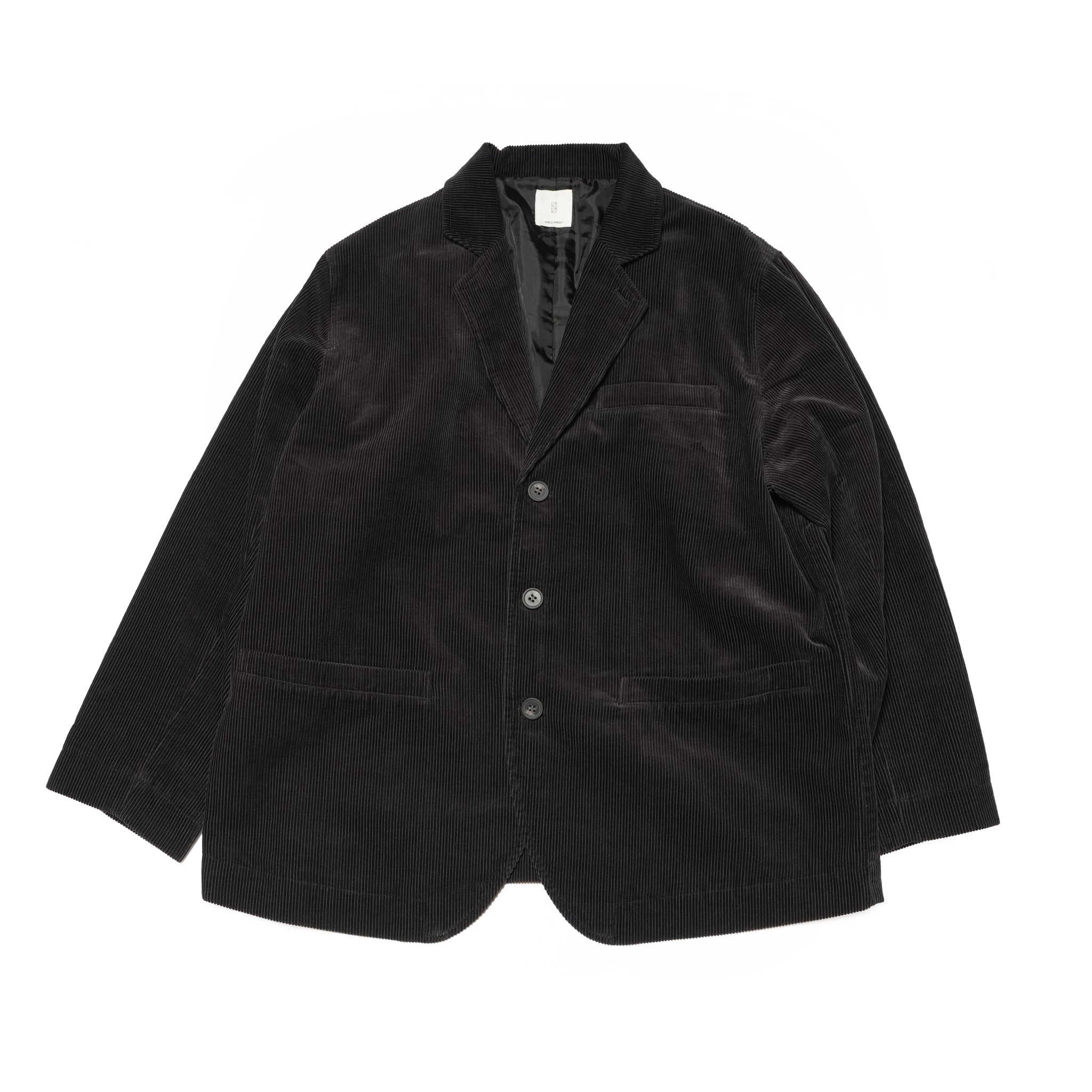 Vintage Washed Corduroy Single Tailored Jacket <#ink black> | 〼〼 MASU MASU