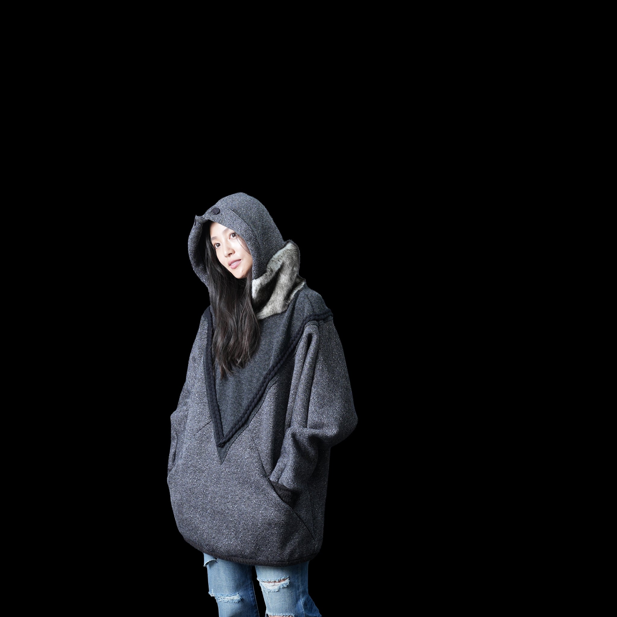 No:bsd23AW-27 | Name:Northern Hoodie | Color:Black【BEDSIDEDRAMA_ベッドサイドドラマ】【archive】