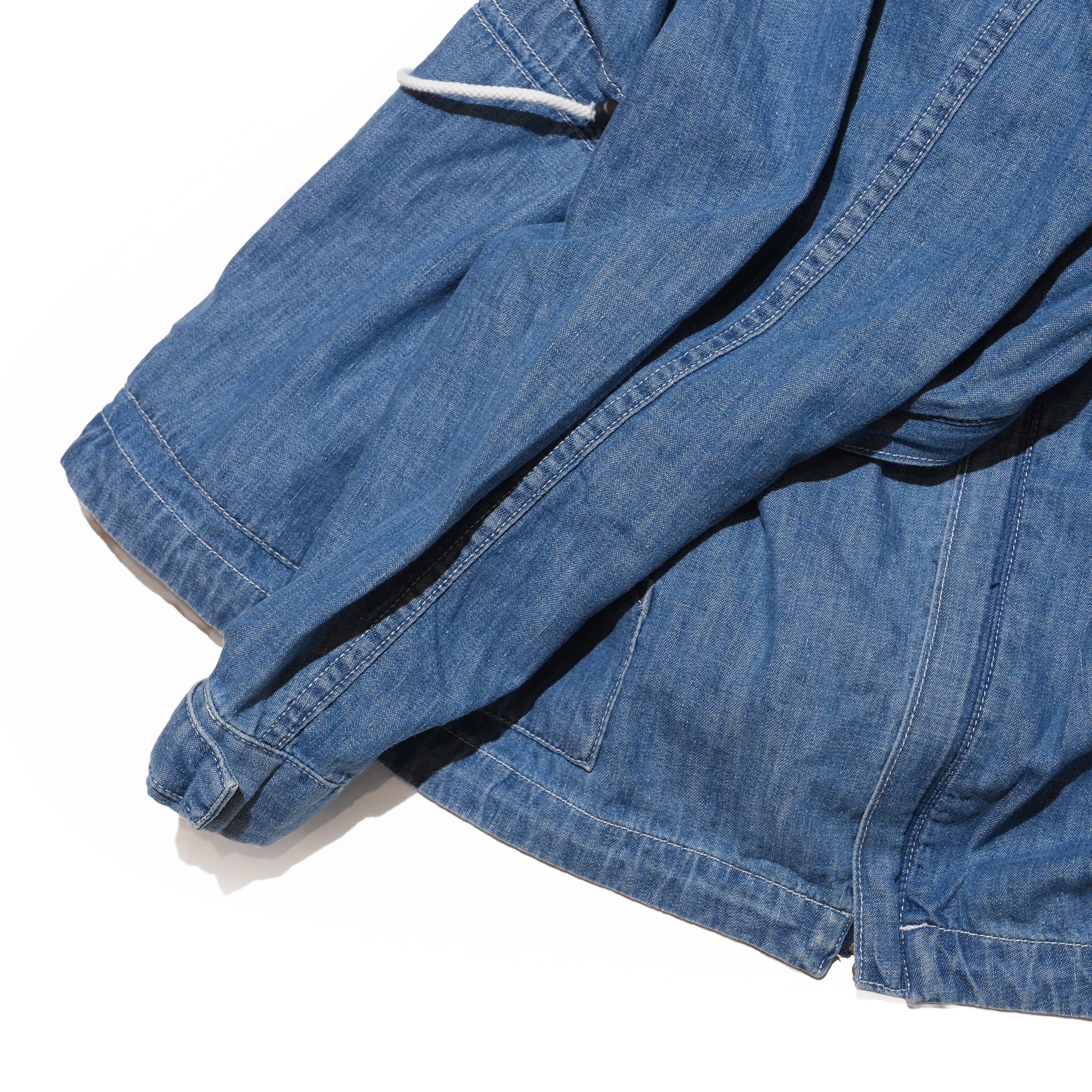 Richie_anorak hoodie(6.5oz denim) – Blue Denim Vintagewash | IMPRESTORE