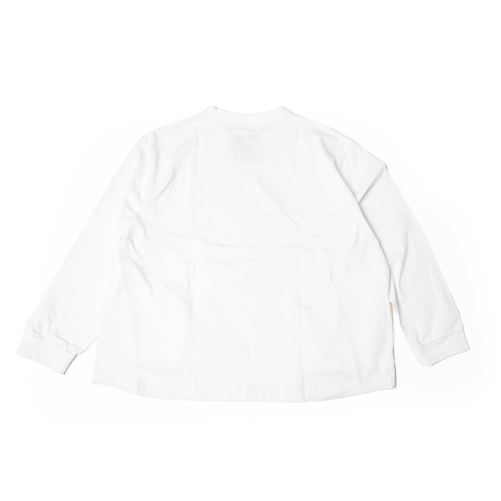 No:UN-012_AW23 | Name:BOX COTTON TEE L/S | Color:White【UNTRACE_アントレース】