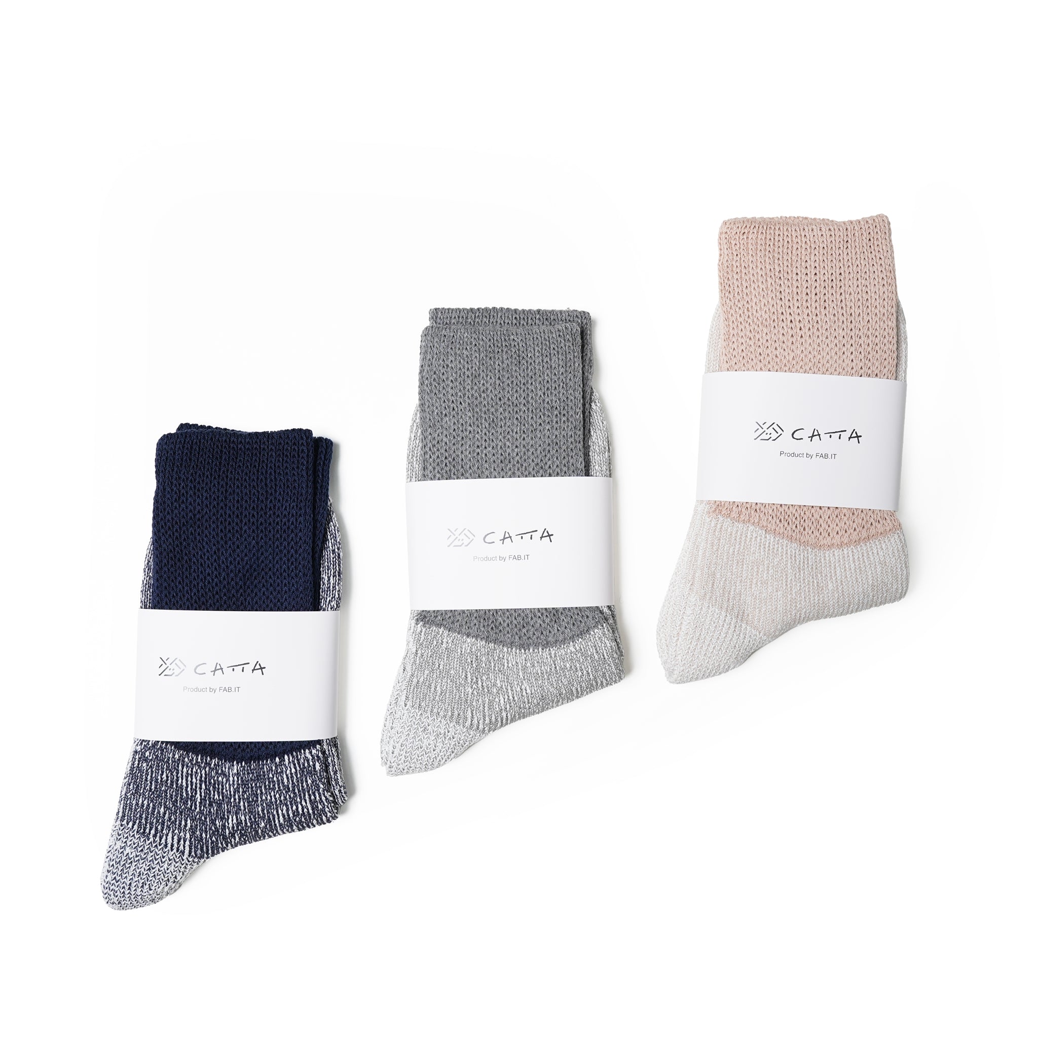 CATTA(カッタ)のCHUCKソックス | ネイビー・サンドベージュ・グレーの3色展開 | フリーサイズ | ネコポス対応