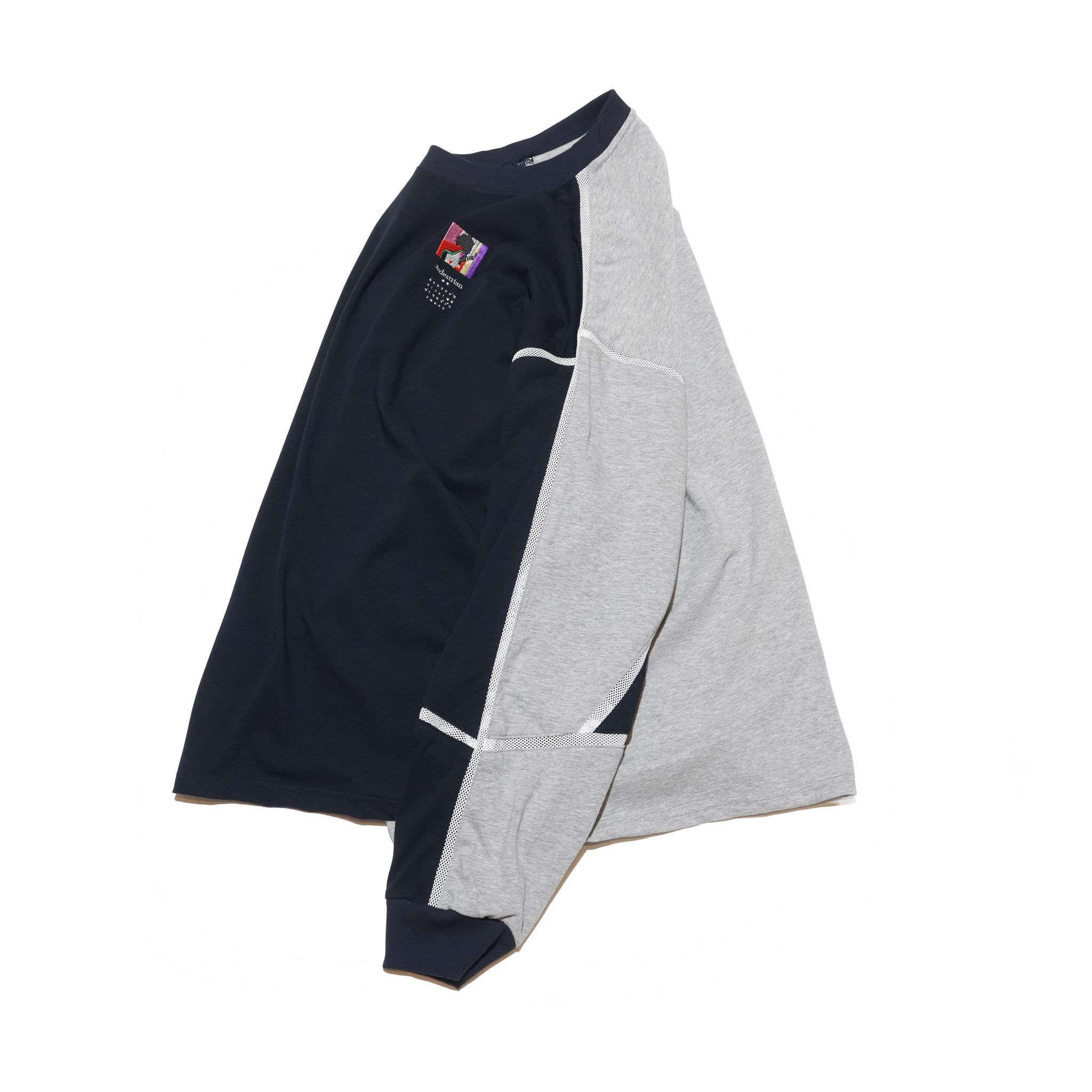 COMPLEXITY BORDER L/S TEE– Navy | STOF