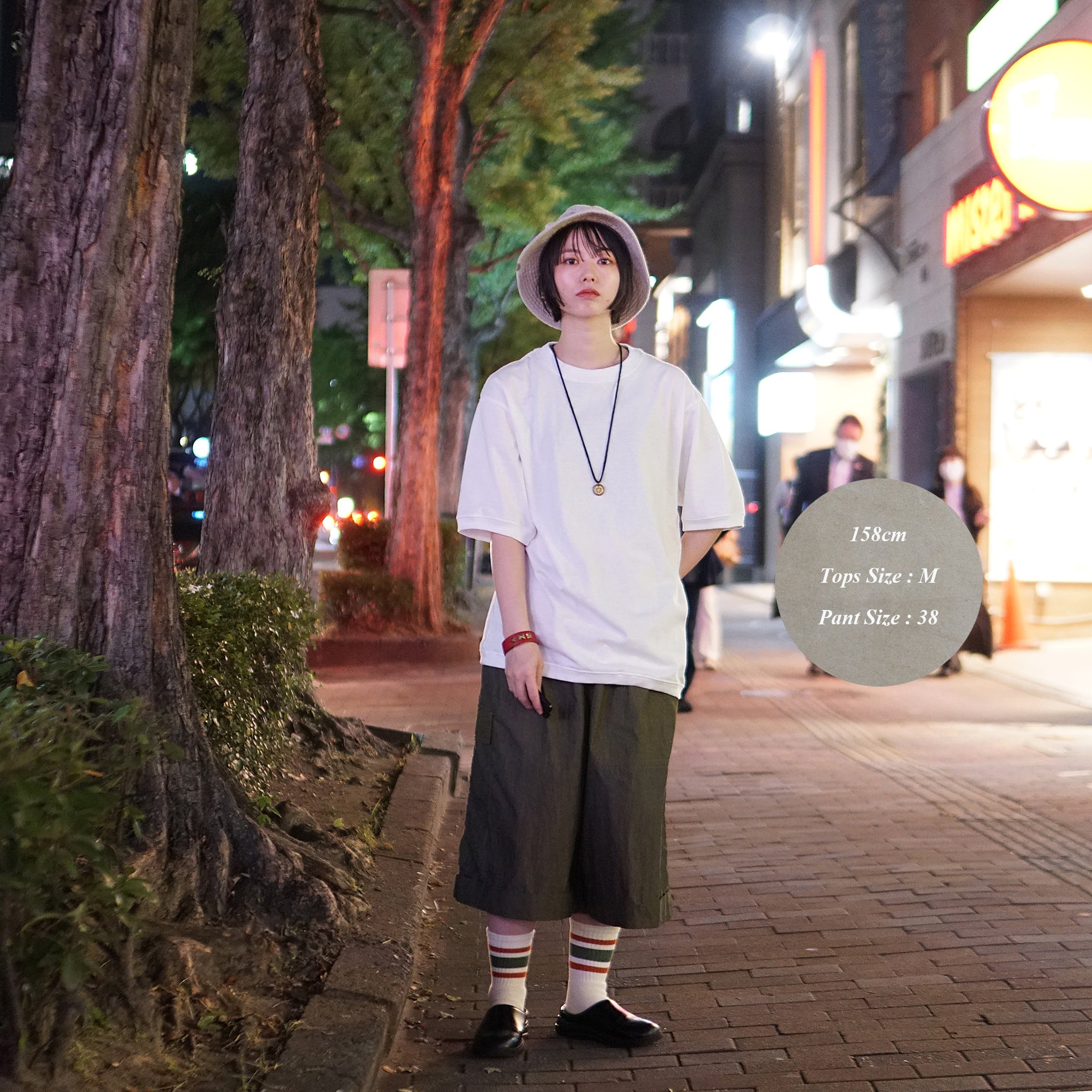 FIT-01 | WIDE CREW NECK S/S T-SHIRTS | Color:White/Black【FIT_フィット】