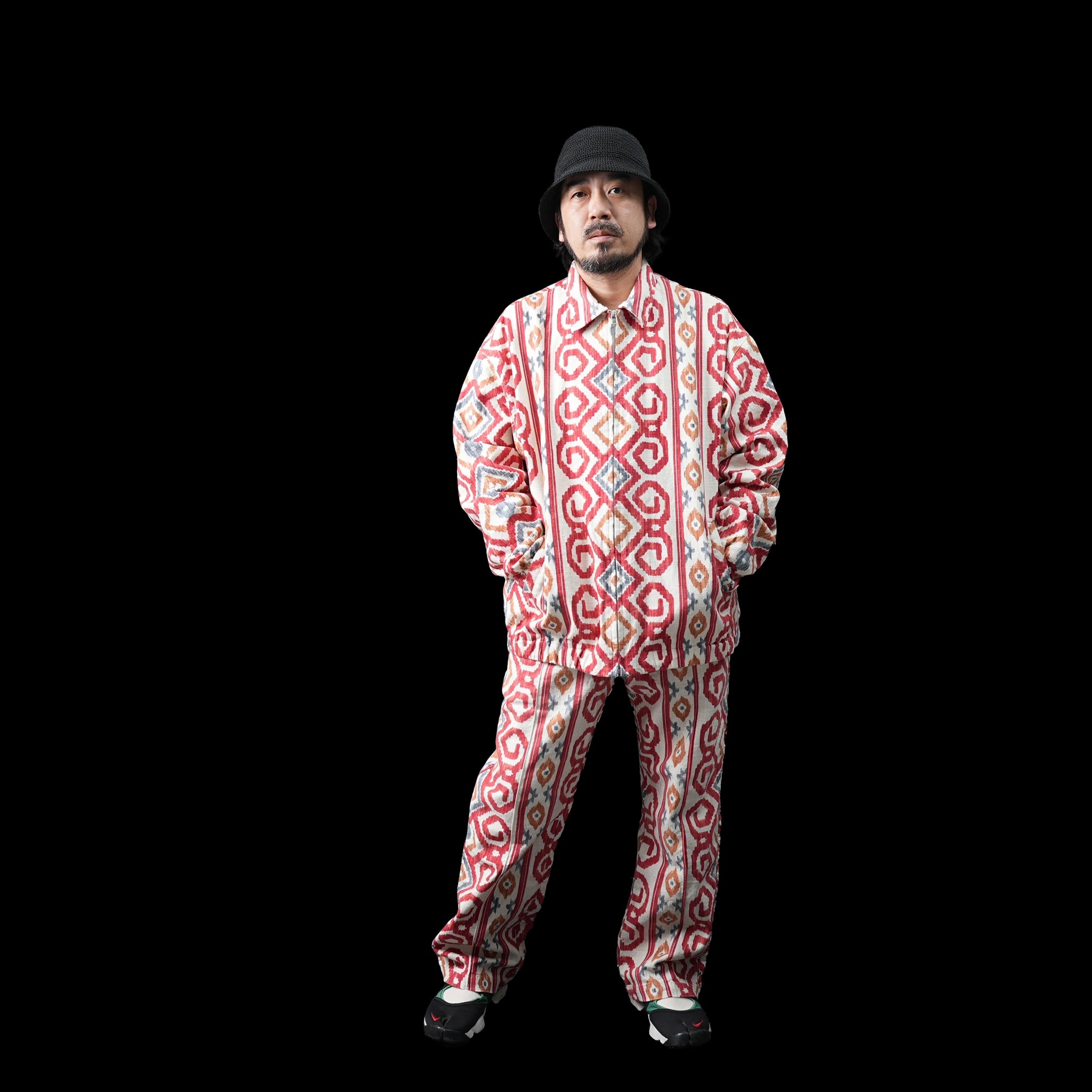 No:dead4 | Name:Dead stock fabric setup blouson | Color:Red | Size:L【NASNGWAM_ナスングワム】