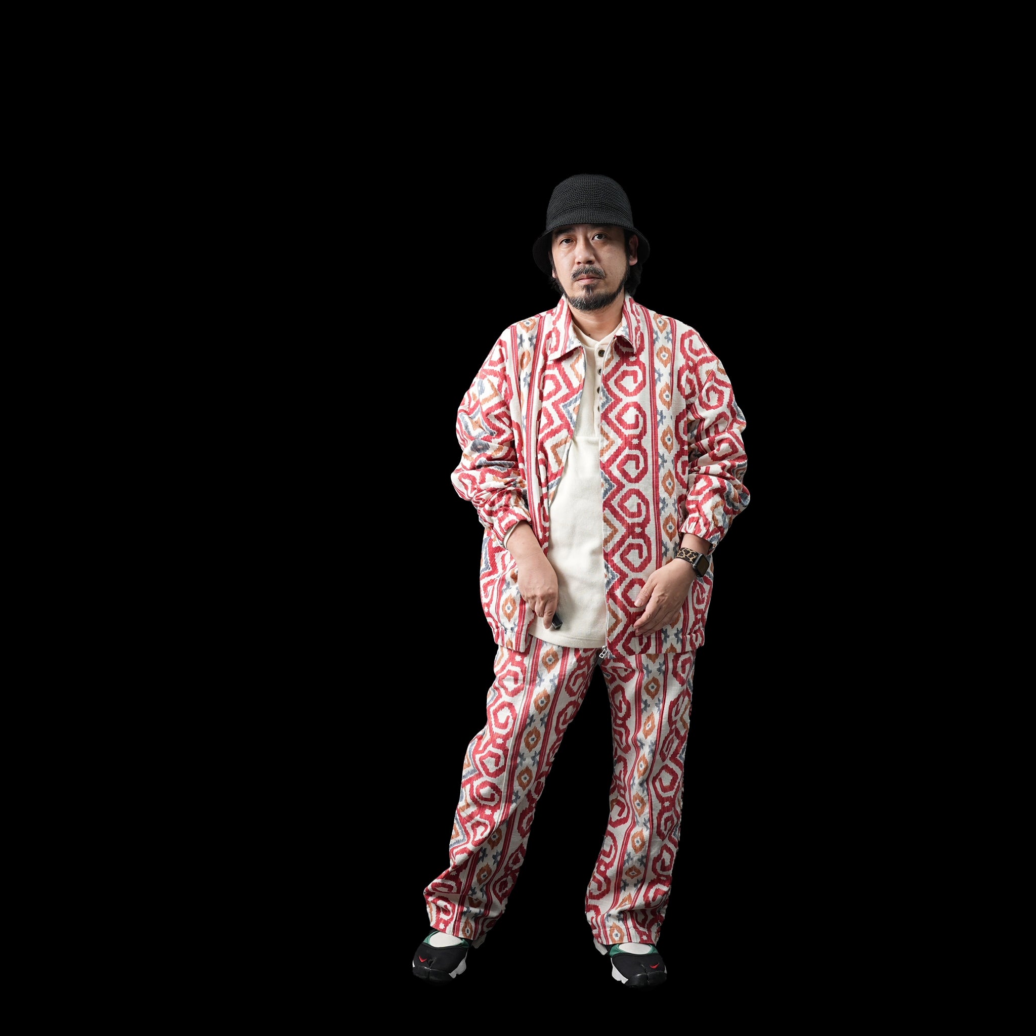 No:dead4 | Name:Dead stock fabric setup blouson | Color:Red | Size:L【NASNGWAM_ナスングワム】