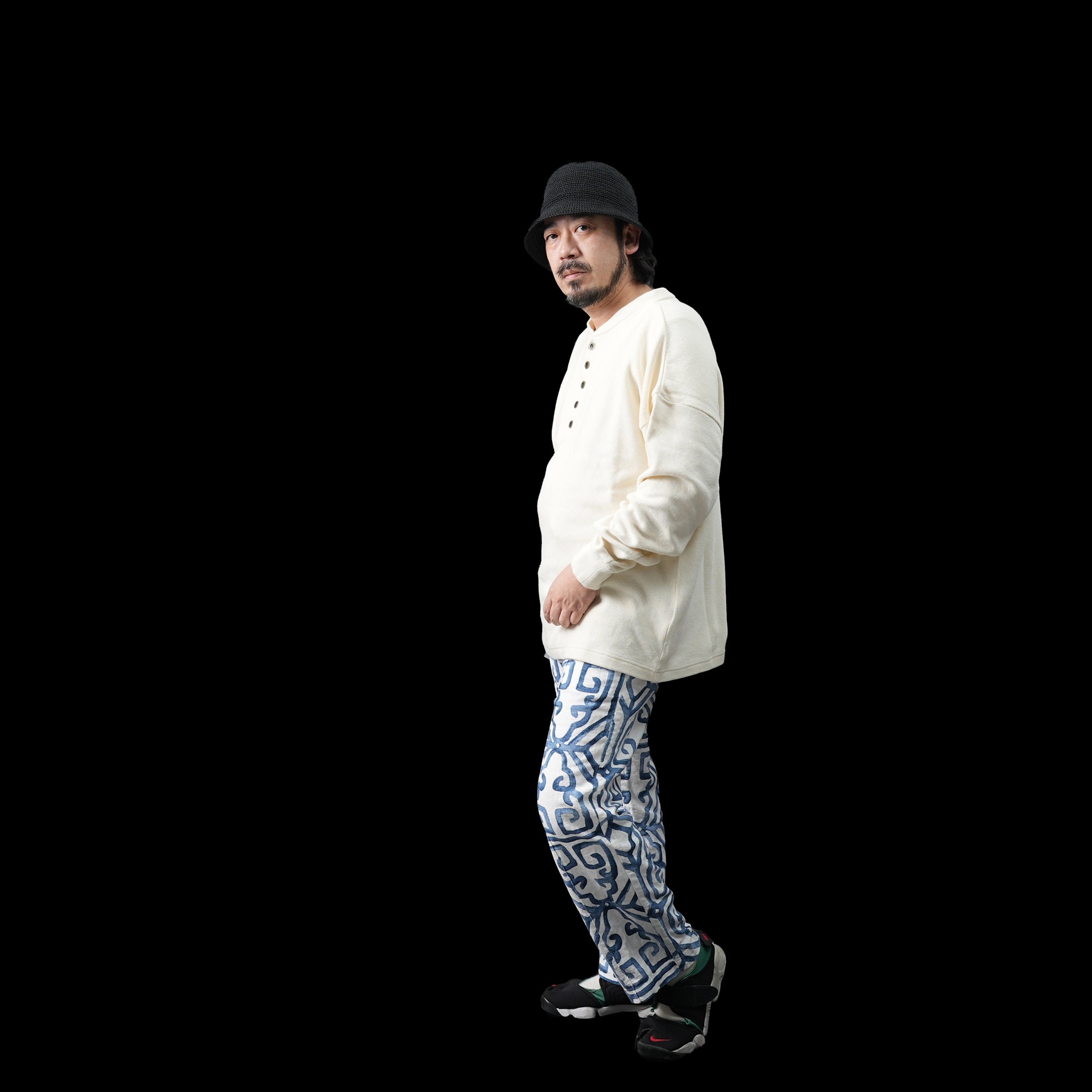 dead1 | Deadstock fabric setup Pants – blue Size:M | NASNGWAM