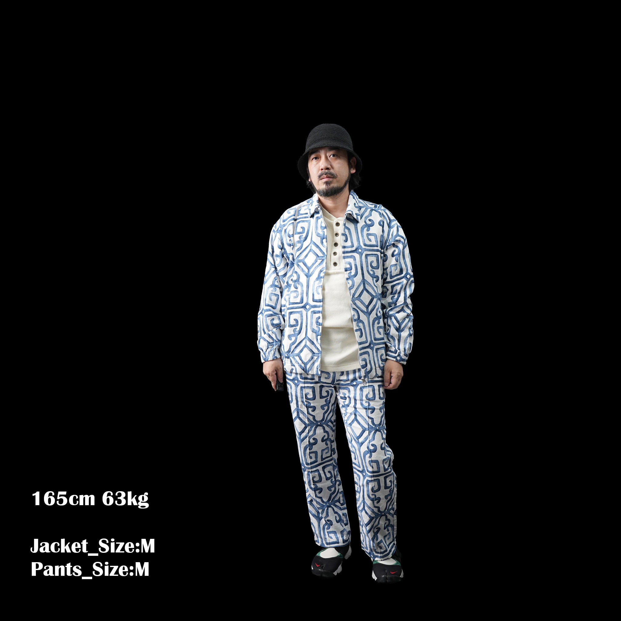 No:dead3 | Name:Dead stock fabric setup blouson | Color:Blue | Size:M【NASNGWAM_ナスングワム】