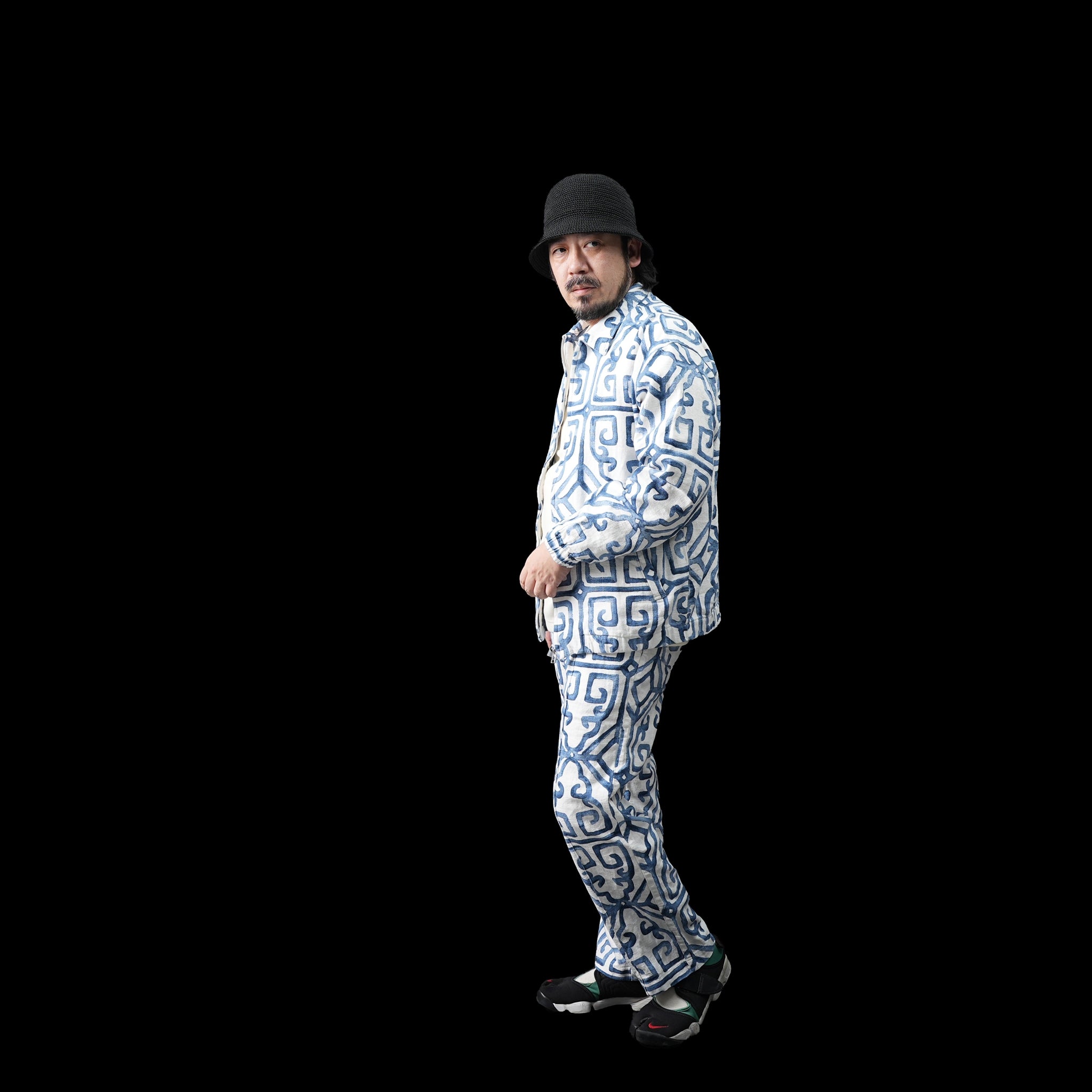 dead1 | Deadstock fabric setup Pants – blue Size:M | NASNGWAM