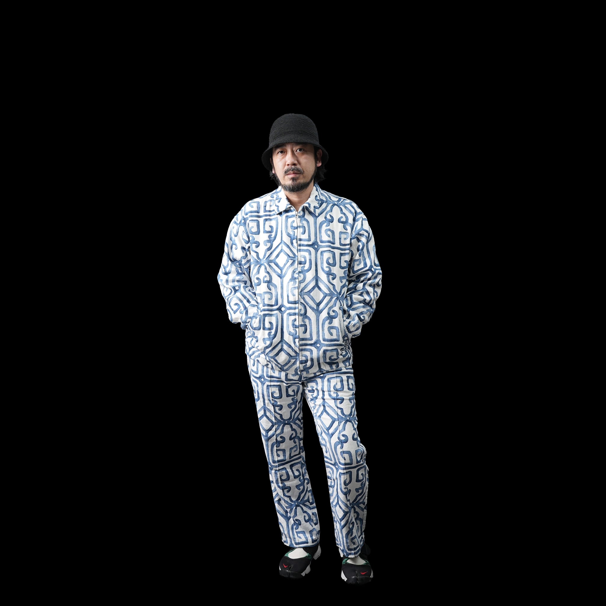 dead1 | Deadstock fabric setup Pants – blue Size:M | NASNGWAM