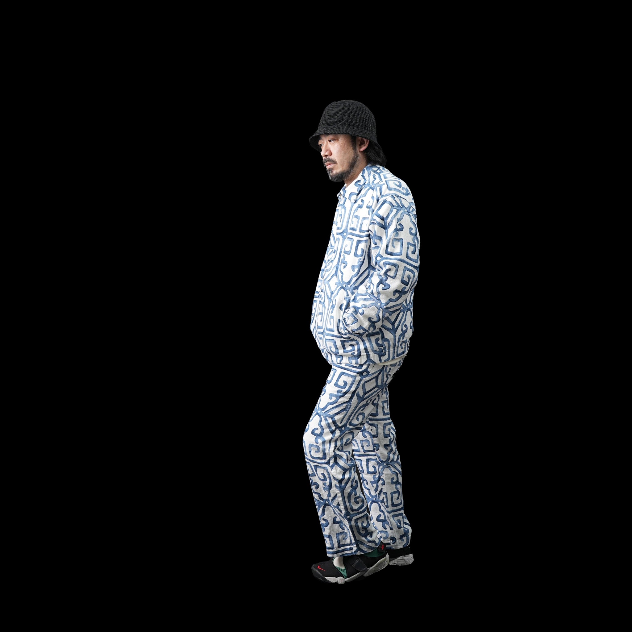 No:dead3 | Name:Dead stock fabric setup blouson | Color:Blue | Size:M【NASNGWAM_ナスングワム】