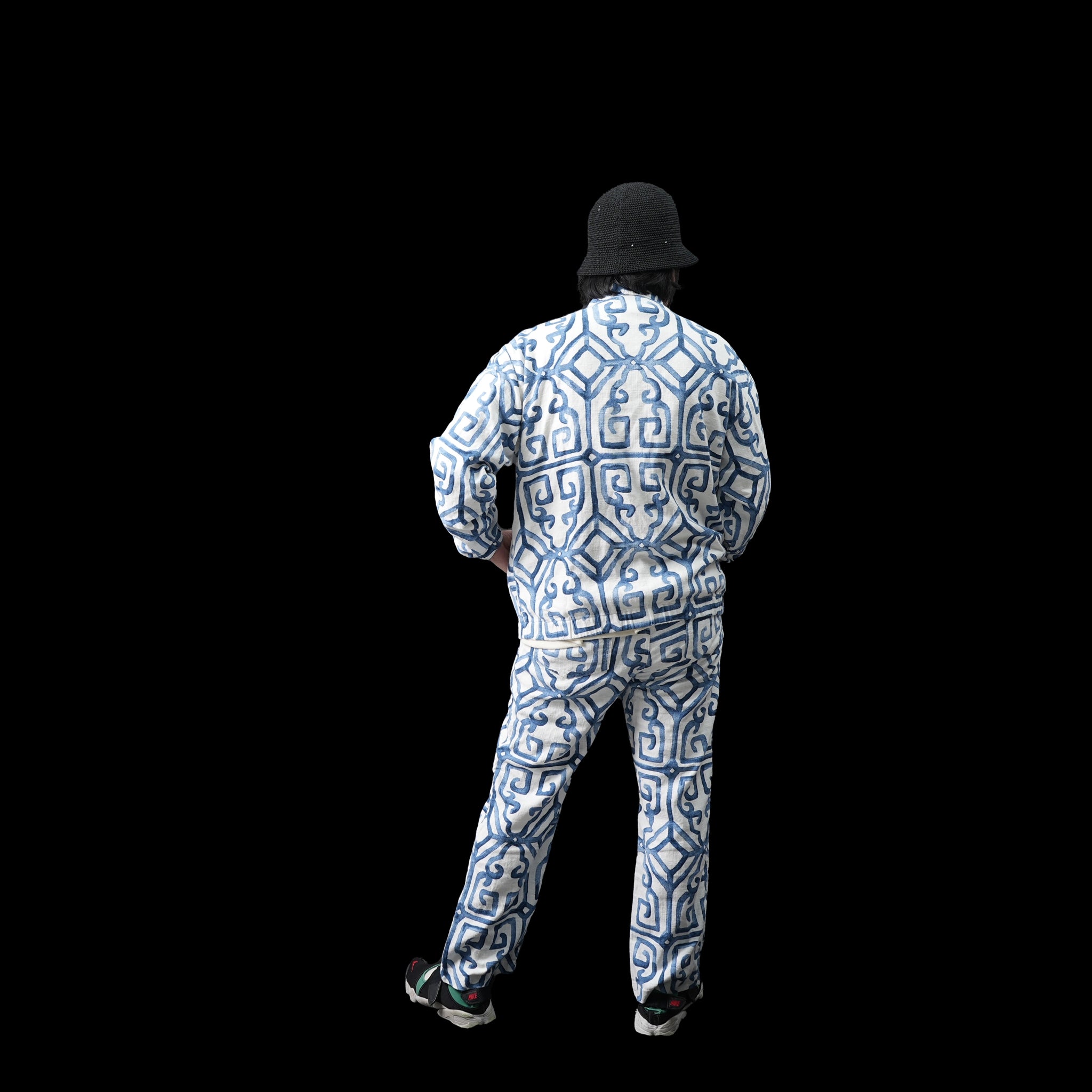 Dead stock fabric setup blouson – Blue | Size:M | NASNGWAM