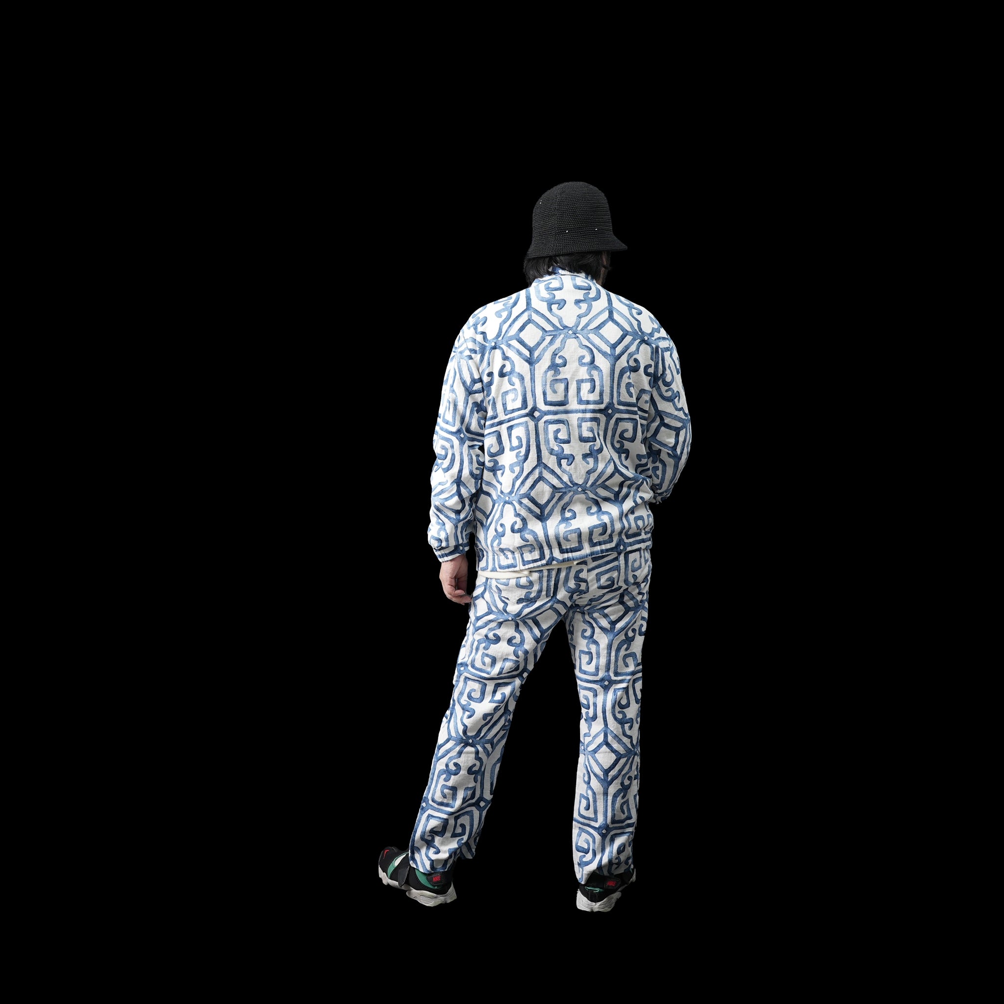 Dead stock fabric setup blouson – Blue | Size:M | NASNGWAM